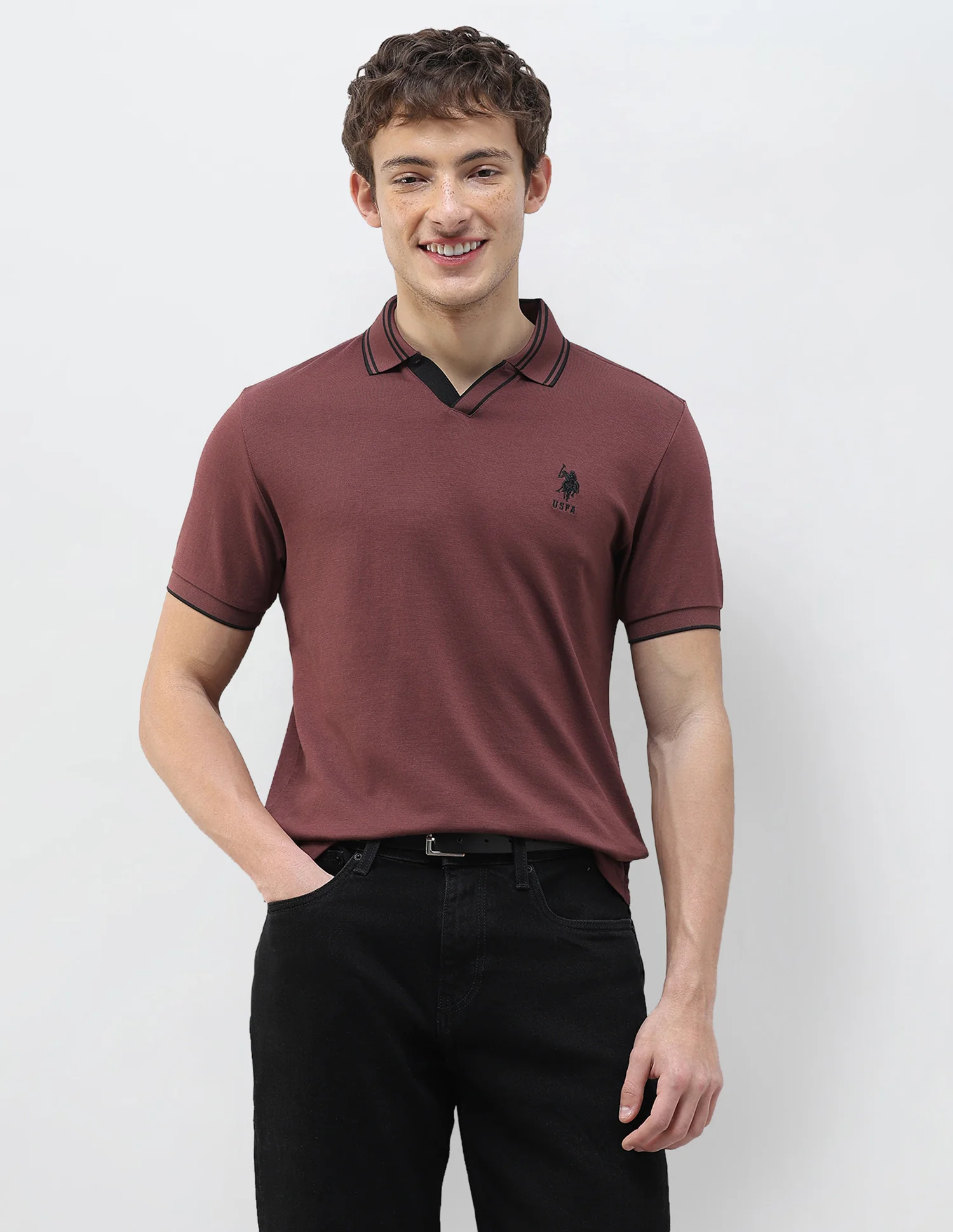 Solid Slim Fit Polo Shirt - Image 6