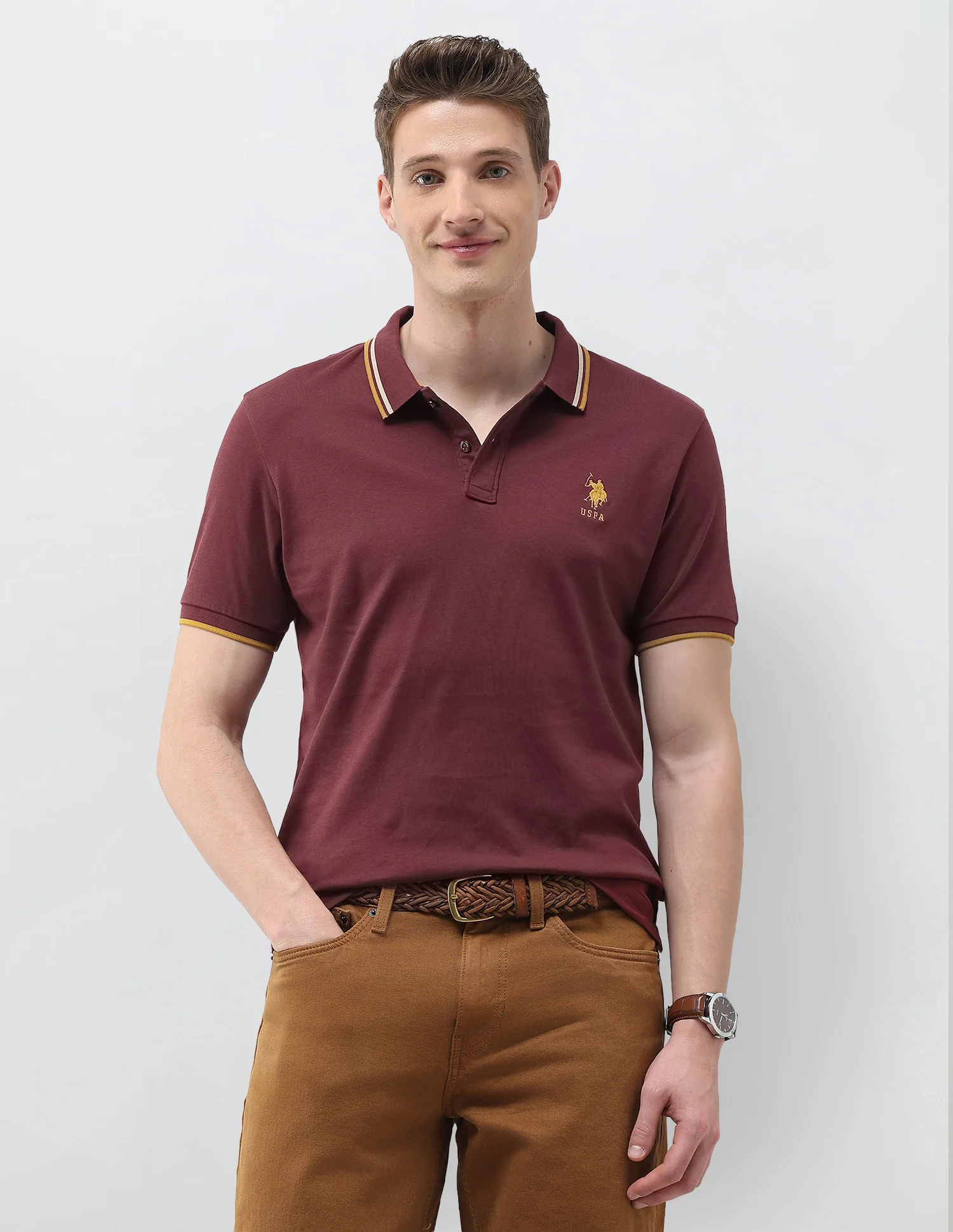 Solid Slim Fit Polo Shirt