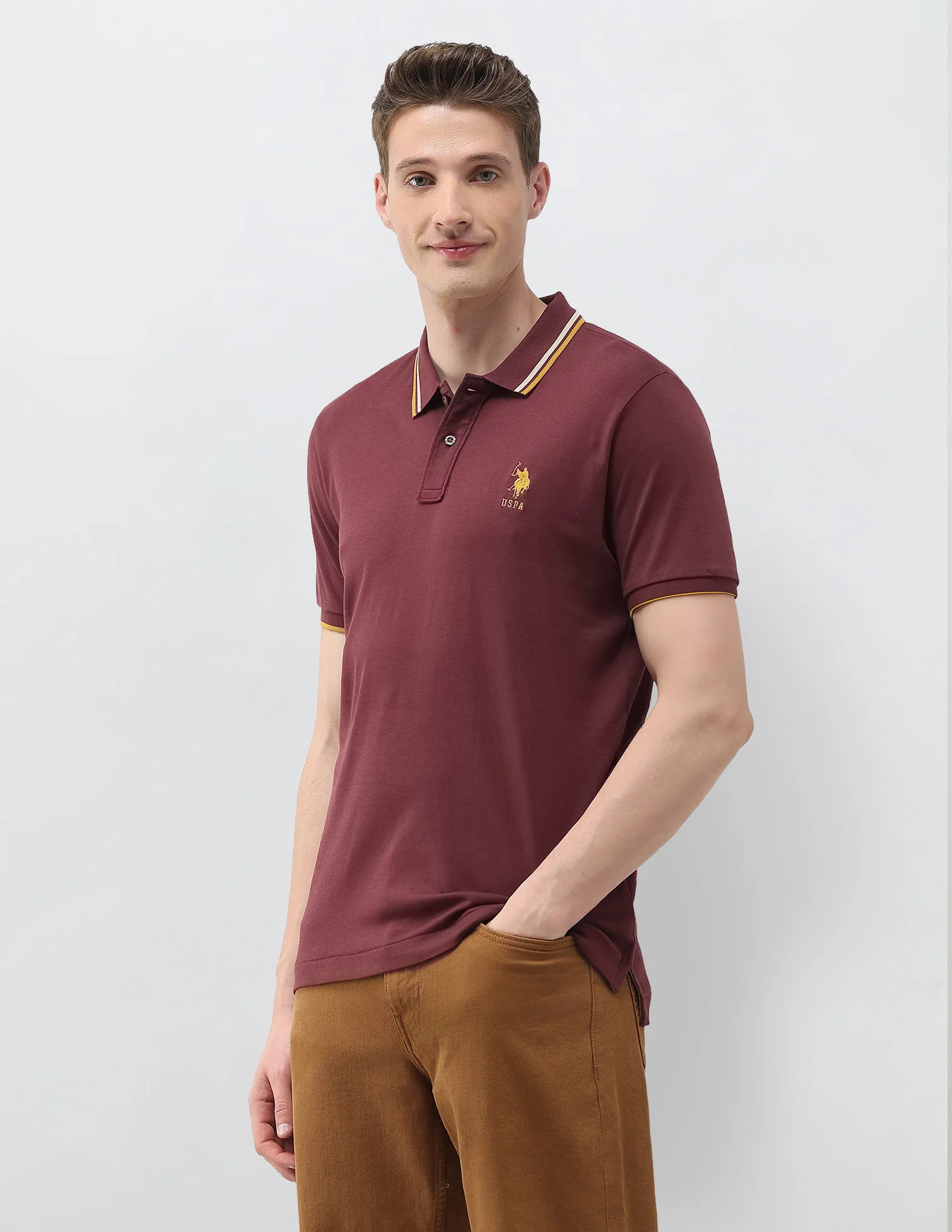 Solid Slim Fit Polo Shirt - Image 4