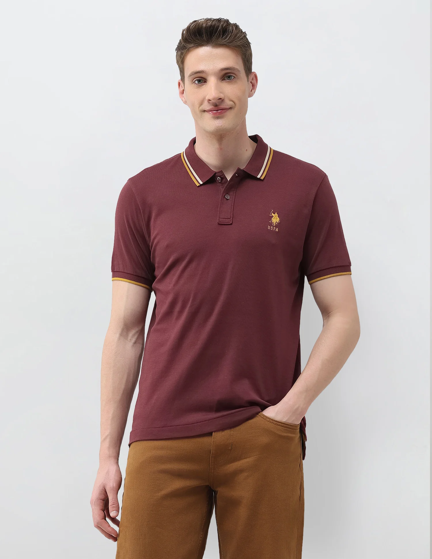 Solid Slim Fit Polo Shirt - Image 6