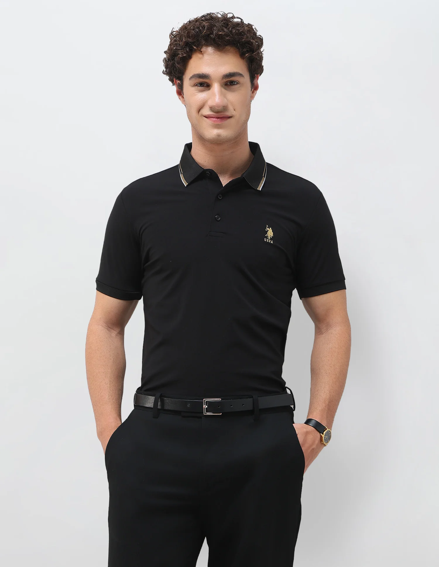 Solid Slim Fit Polo Shirt