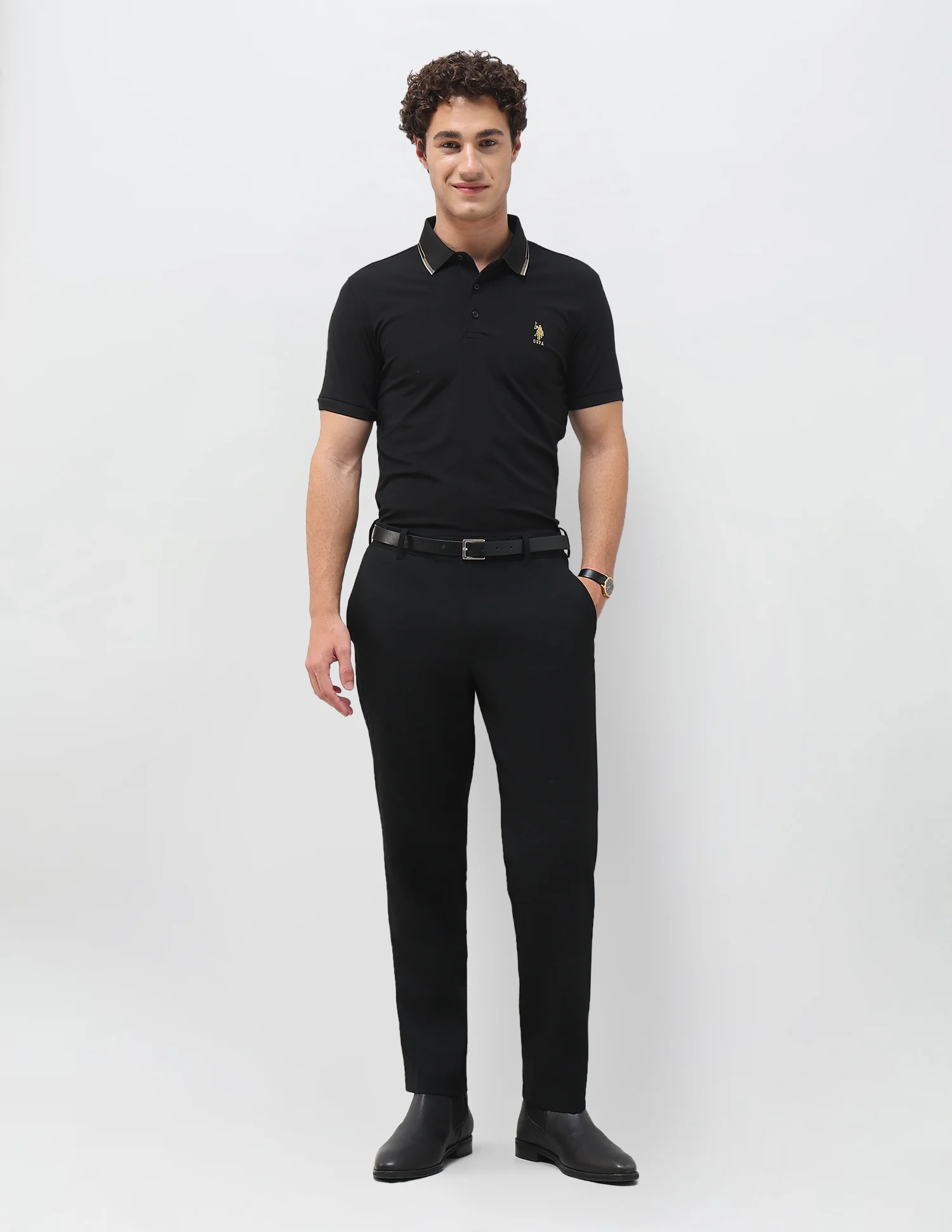 Solid Slim Fit Polo Shirt - Image 3