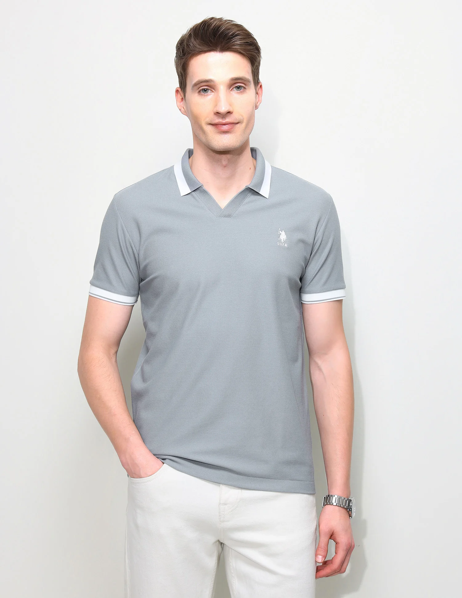 Solid Slim Fit Polo Shirt