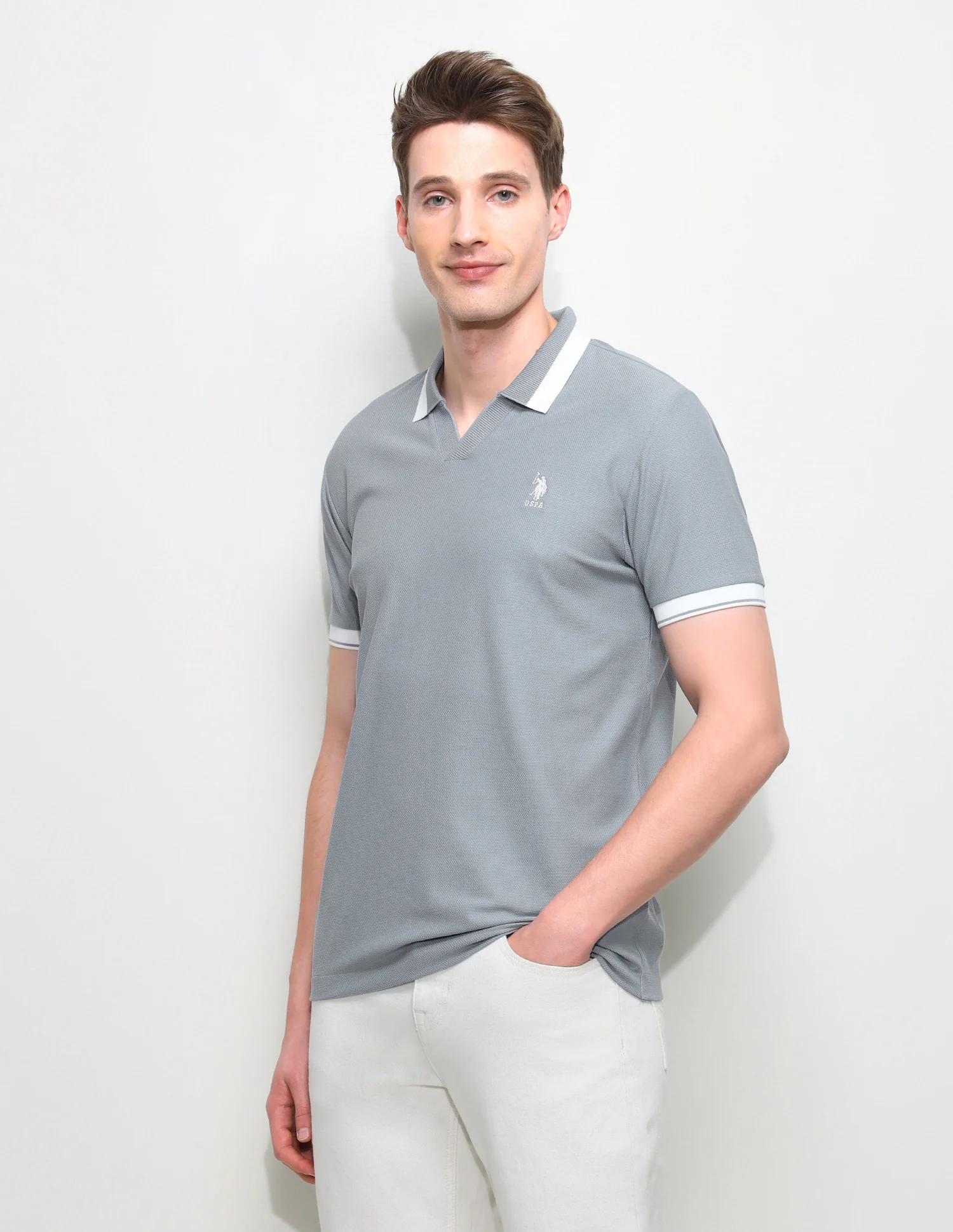 Solid Slim Fit Polo Shirt - Image 4