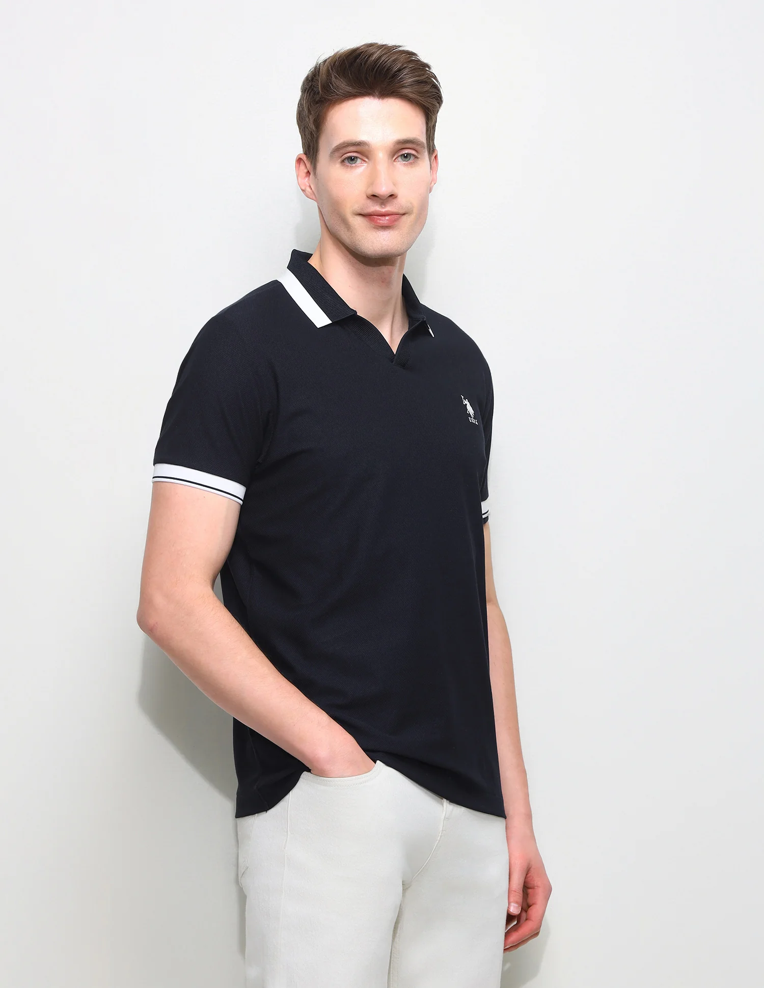 Solid Slim Fit Polo Shirt - Image 4