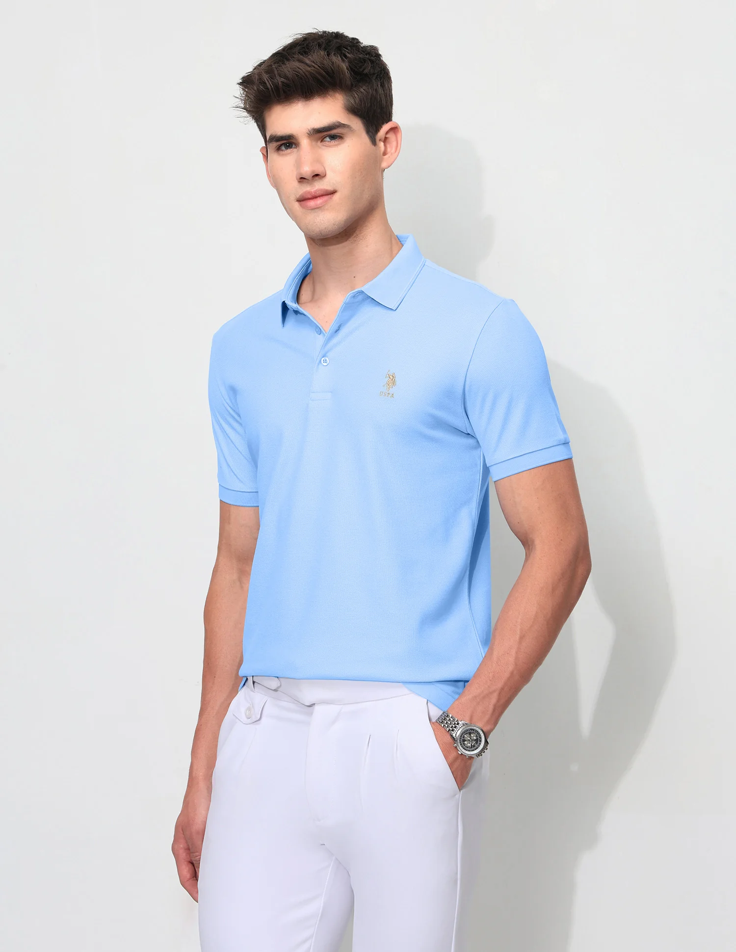 Solid Slim Fit Polo Shirt