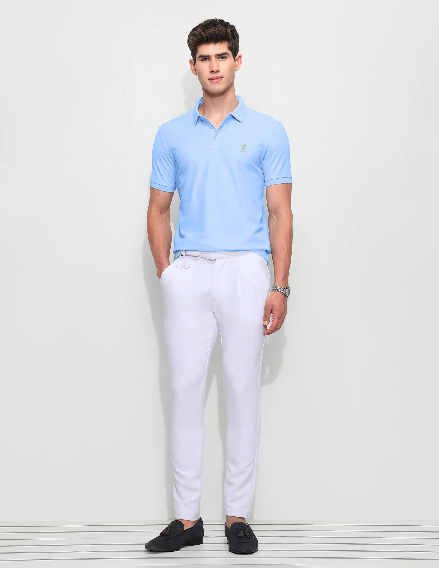 Solid Slim Fit Polo Shirt - Image 3