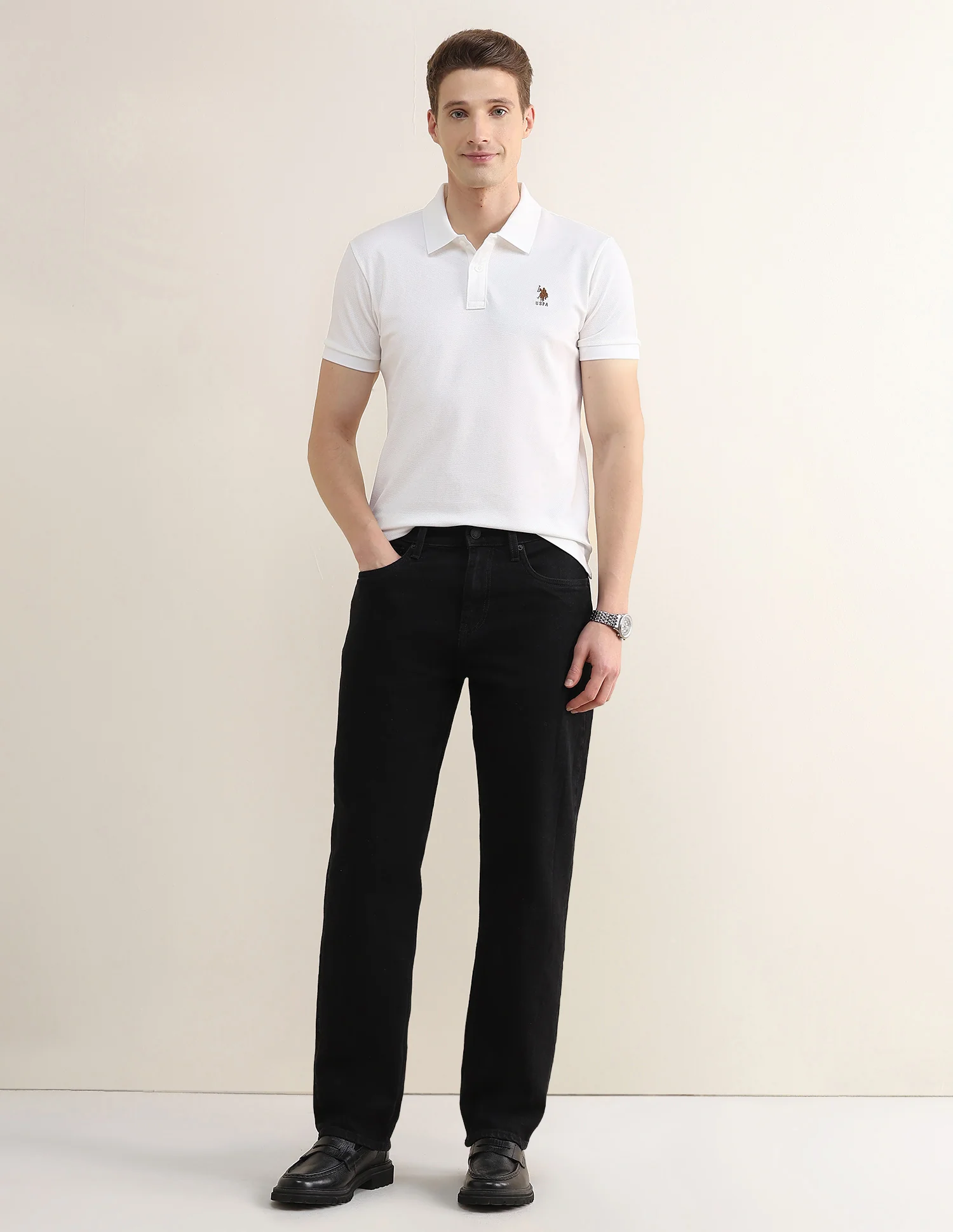 Solid Slim Fit Polo Shirt - Image 3