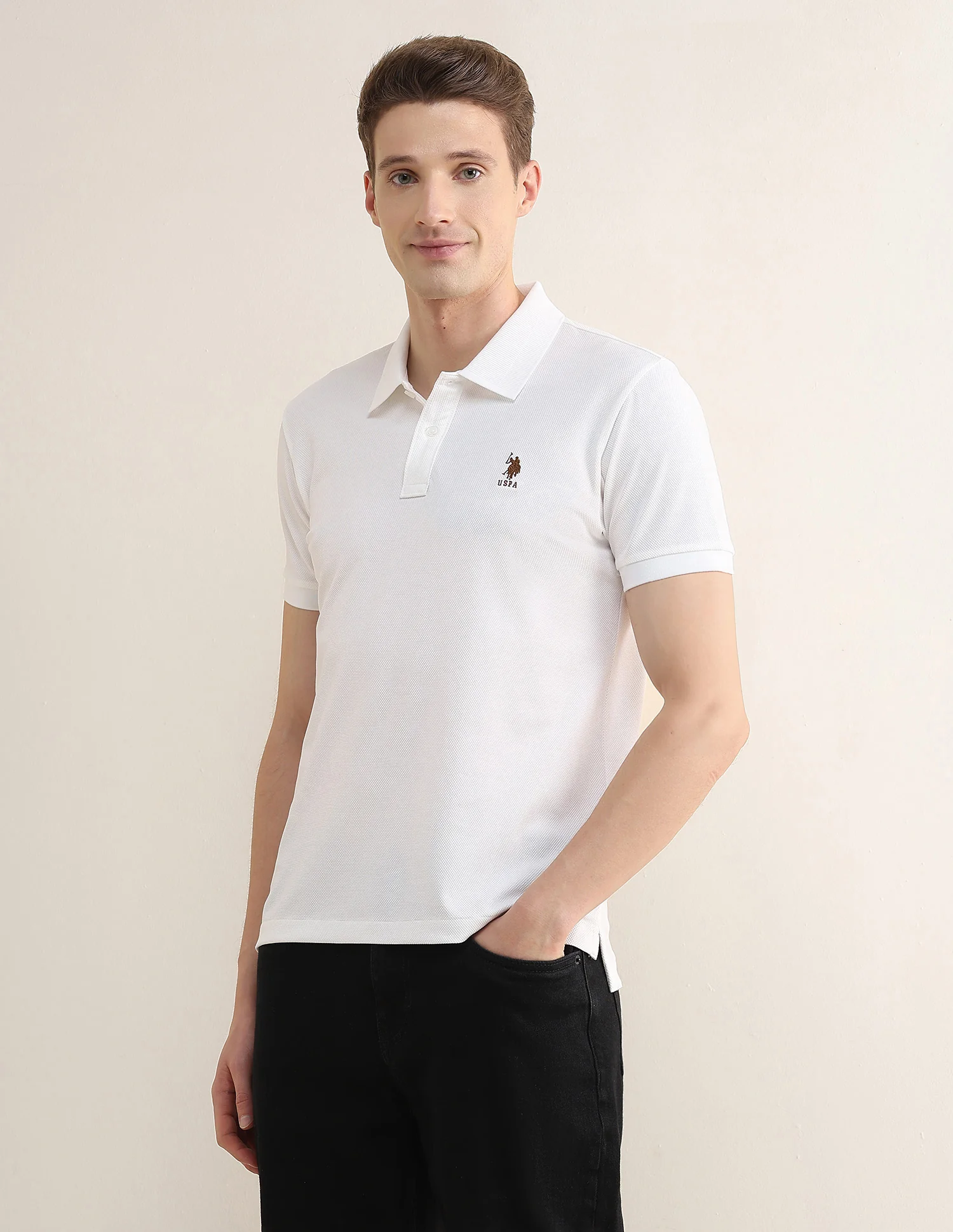 Solid Slim Fit Polo Shirt - Image 4