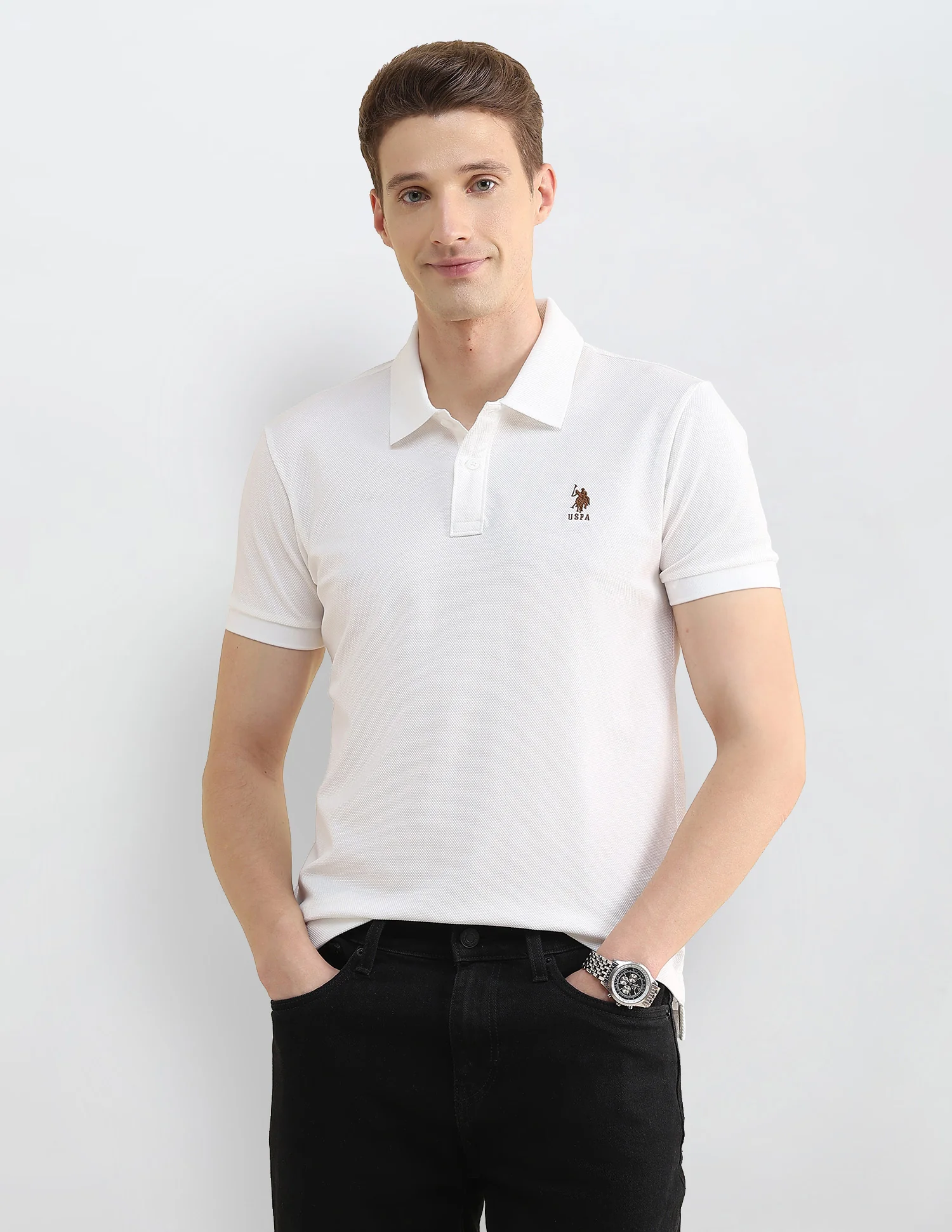 Solid Slim Fit Polo Shirt - Image 8
