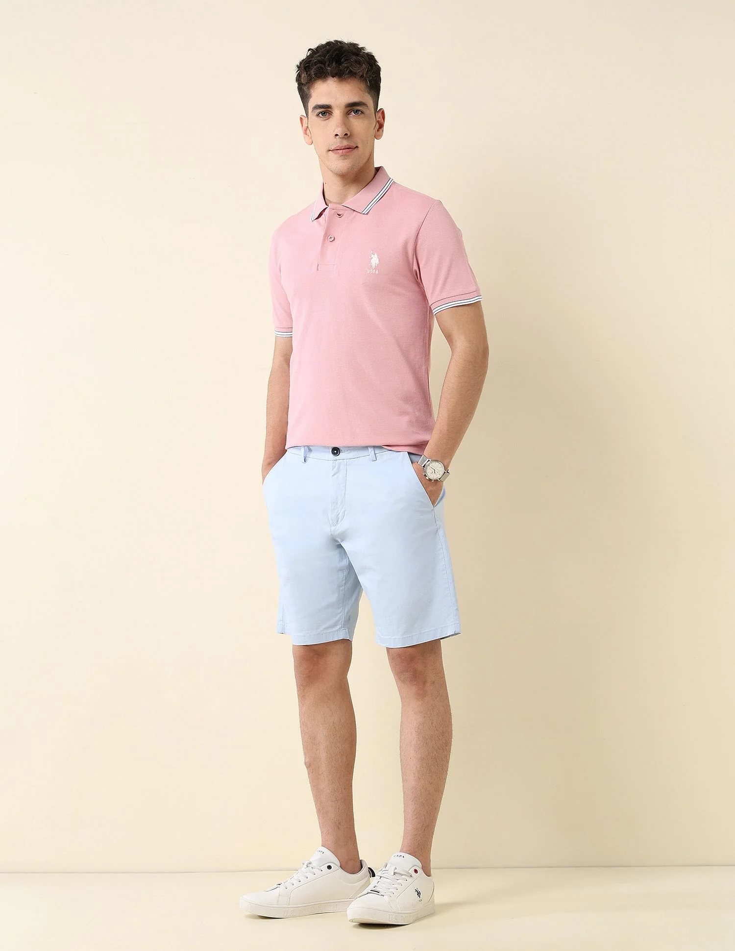Solid Slim Fit Polo Shirt - Image 3