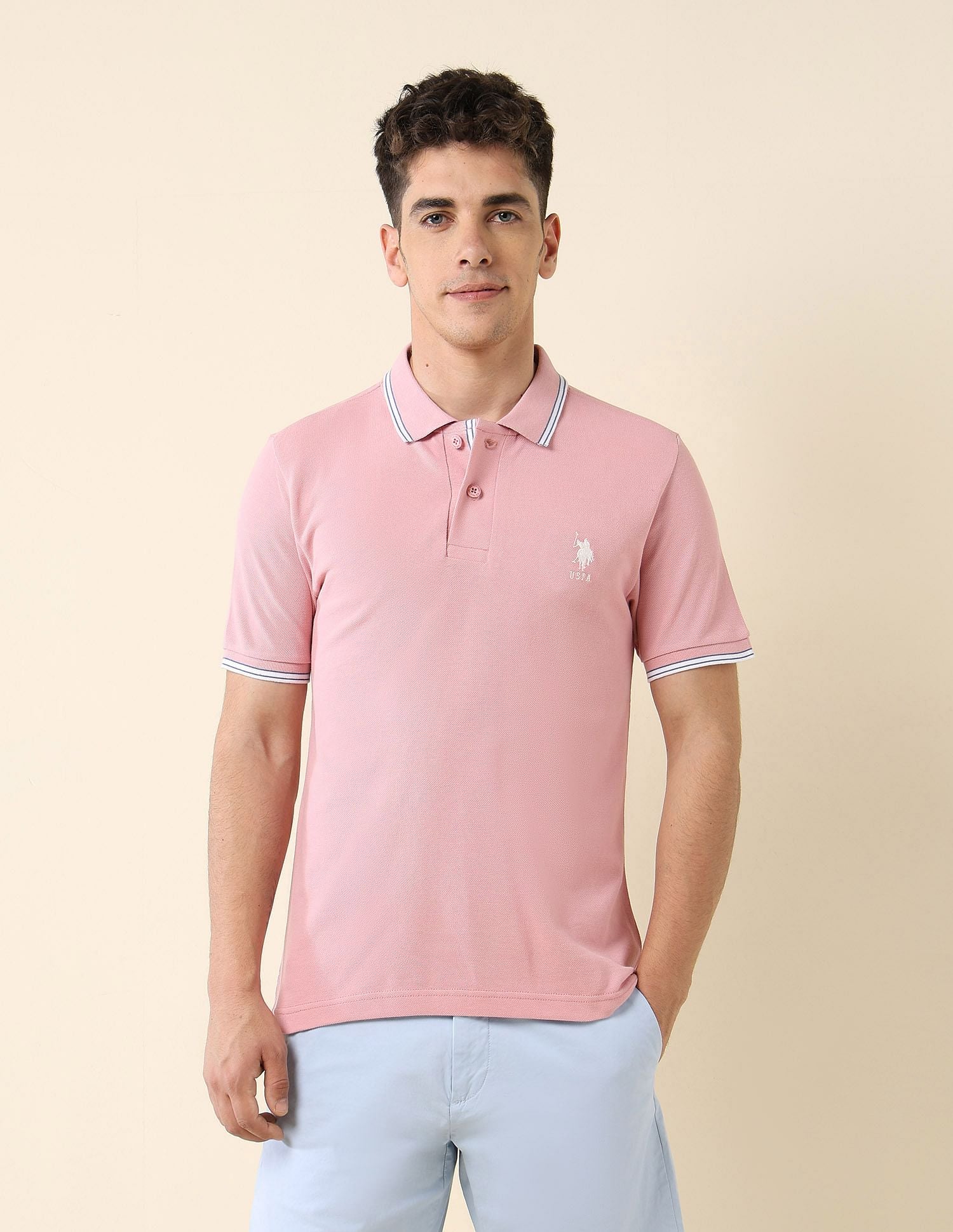 Solid Slim Fit Polo Shirt - Image 6