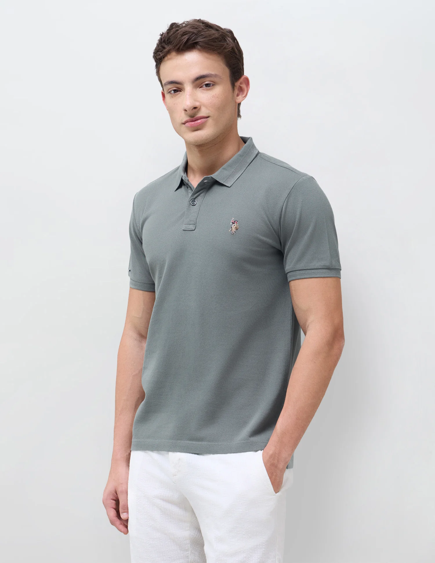 Solid Slim Fit Polo Shirt - Image 4