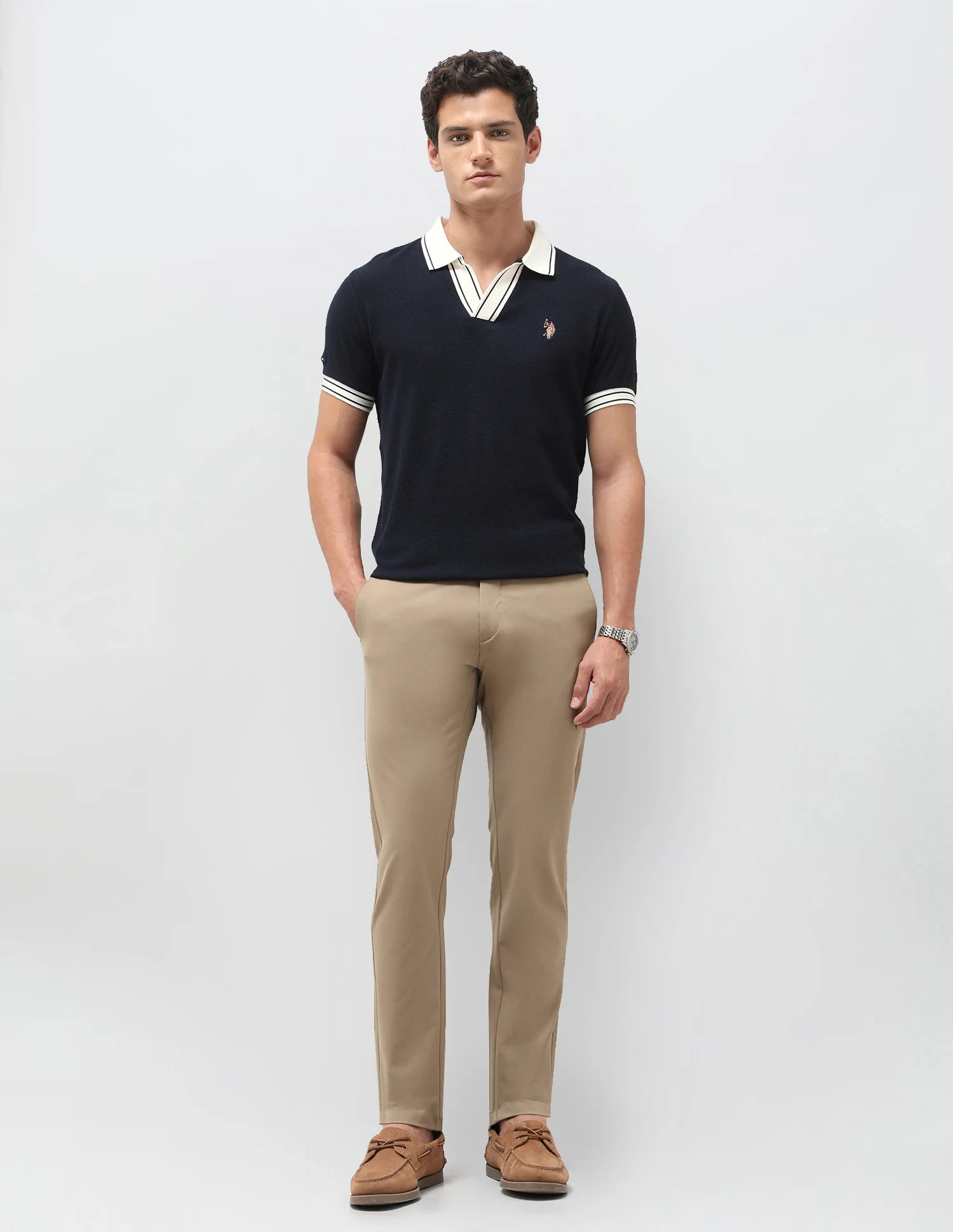Solid Slim Fit Polo Shirt - Image 3