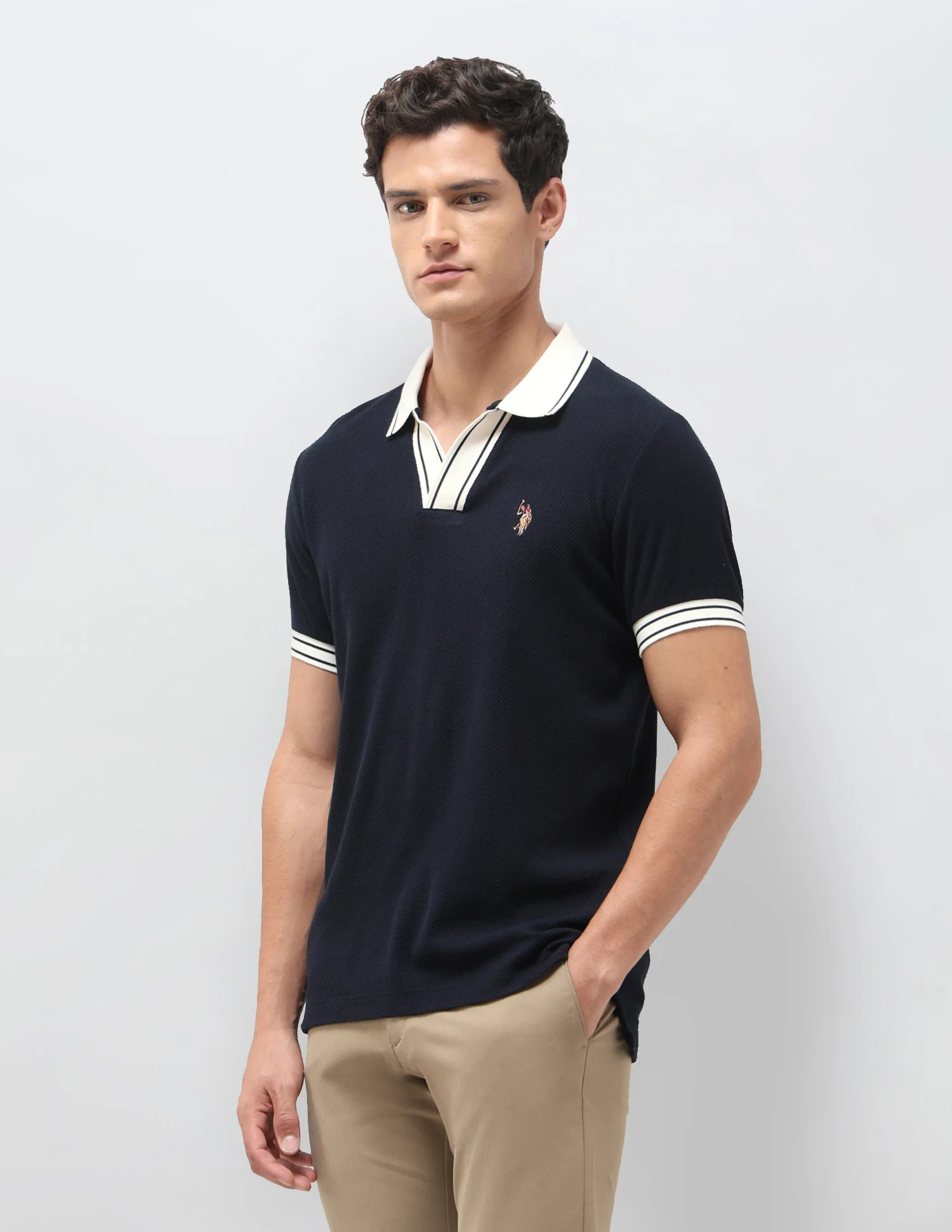 Solid Slim Fit Polo Shirt - Image 4