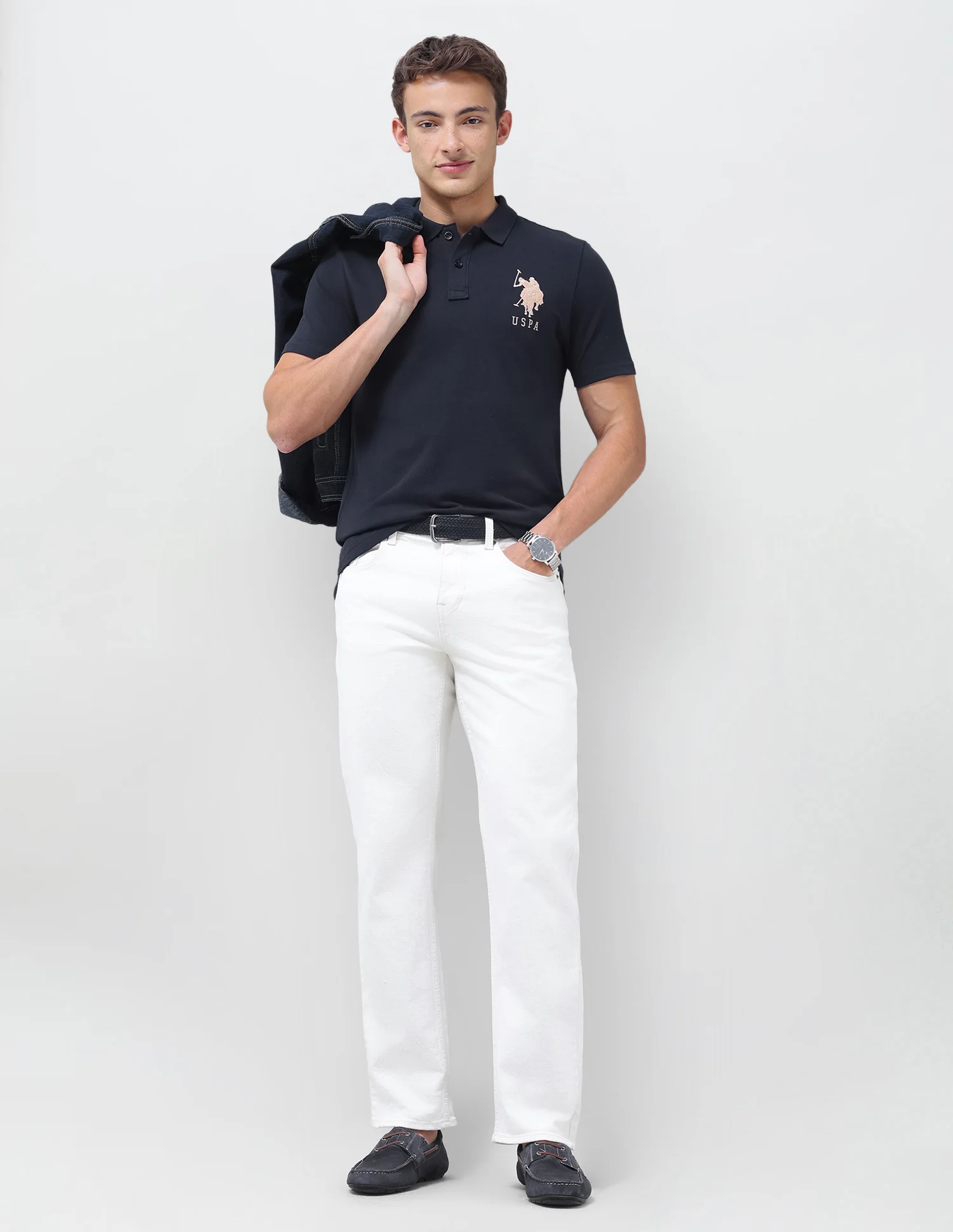 Solid Slim Fit Polo Shirt - Image 3