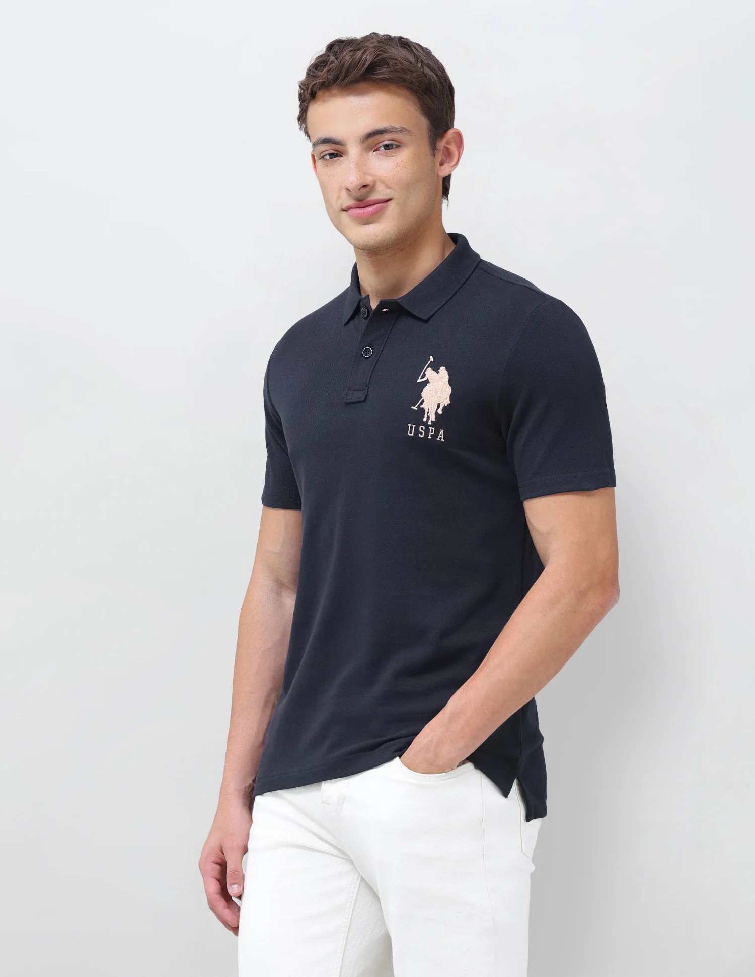 Solid Slim Fit Polo Shirt - Image 4