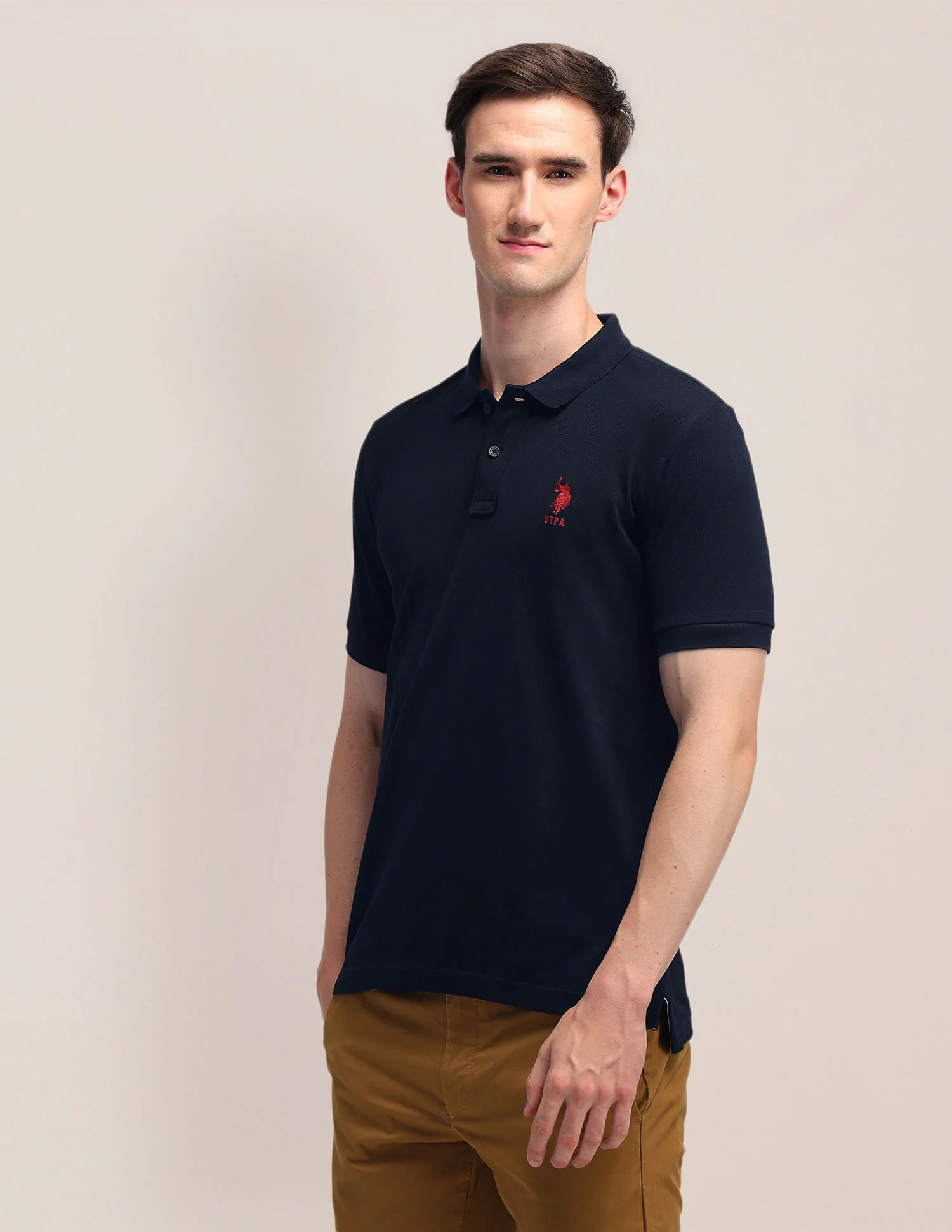 Solid Slim Fit Pure Cotton Polo Shirt - Image 4