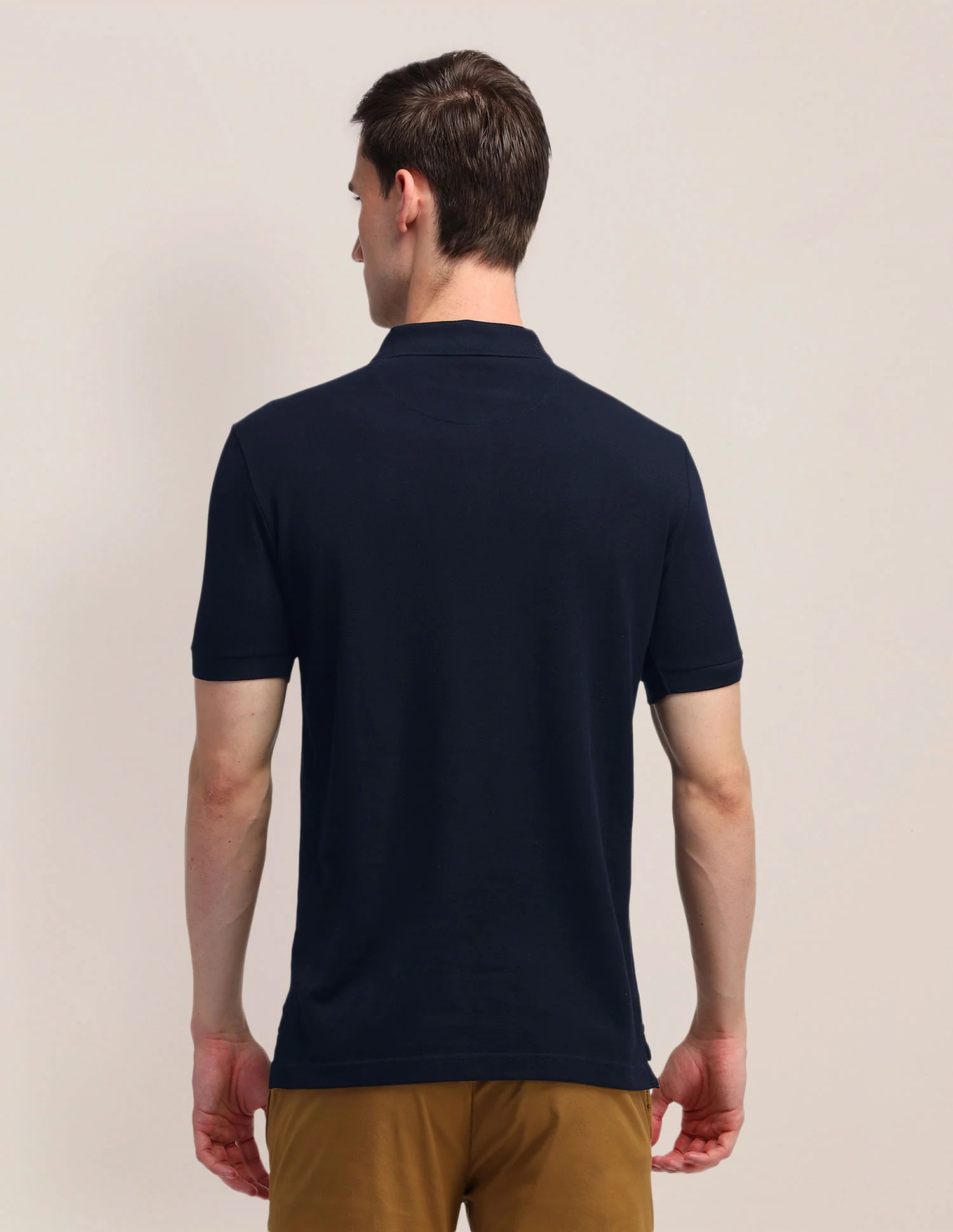 Solid Slim Fit Pure Cotton Polo Shirt - Image 5