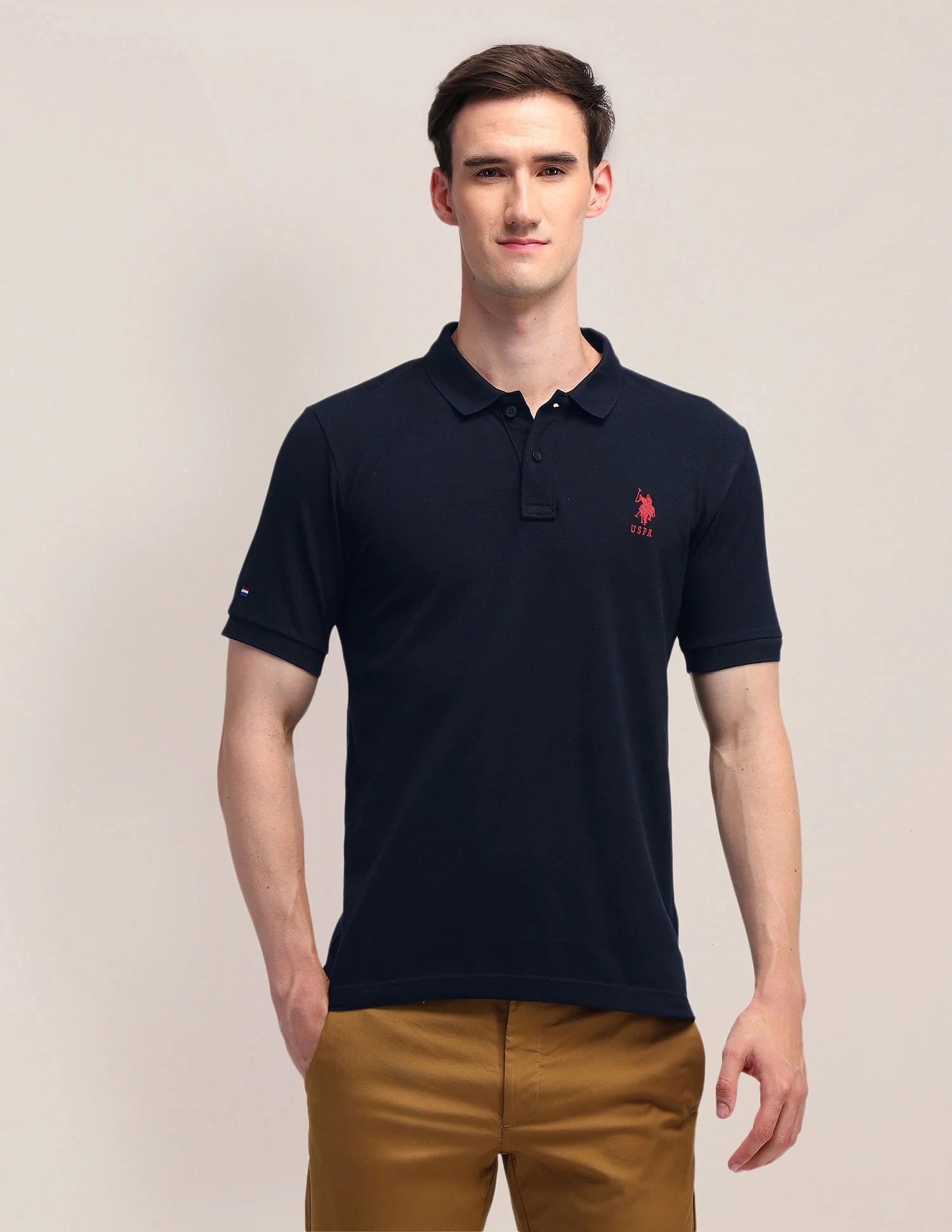 Solid Slim Fit Pure Cotton Polo Shirt - Image 6