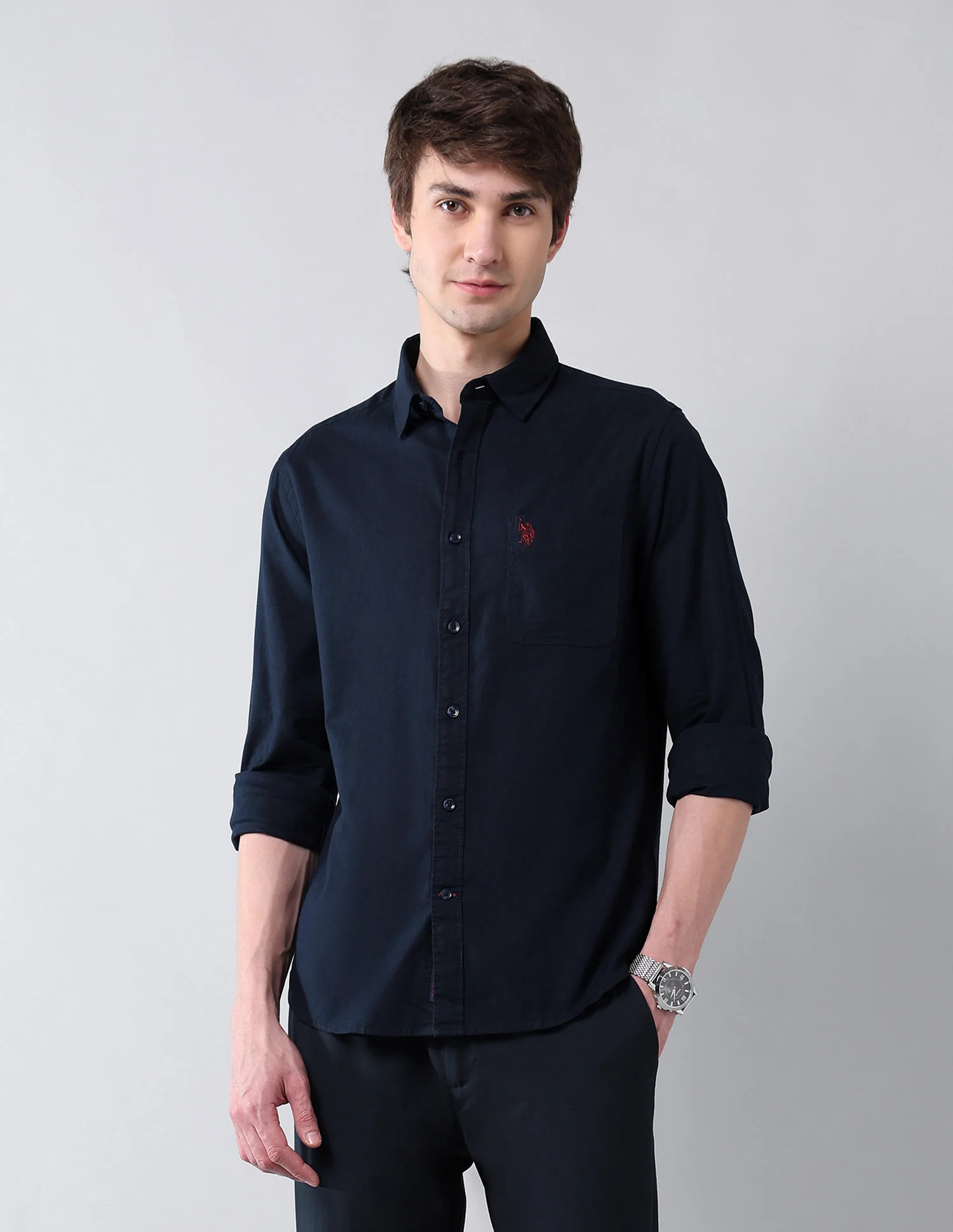 Solid Slim Fit Shirt