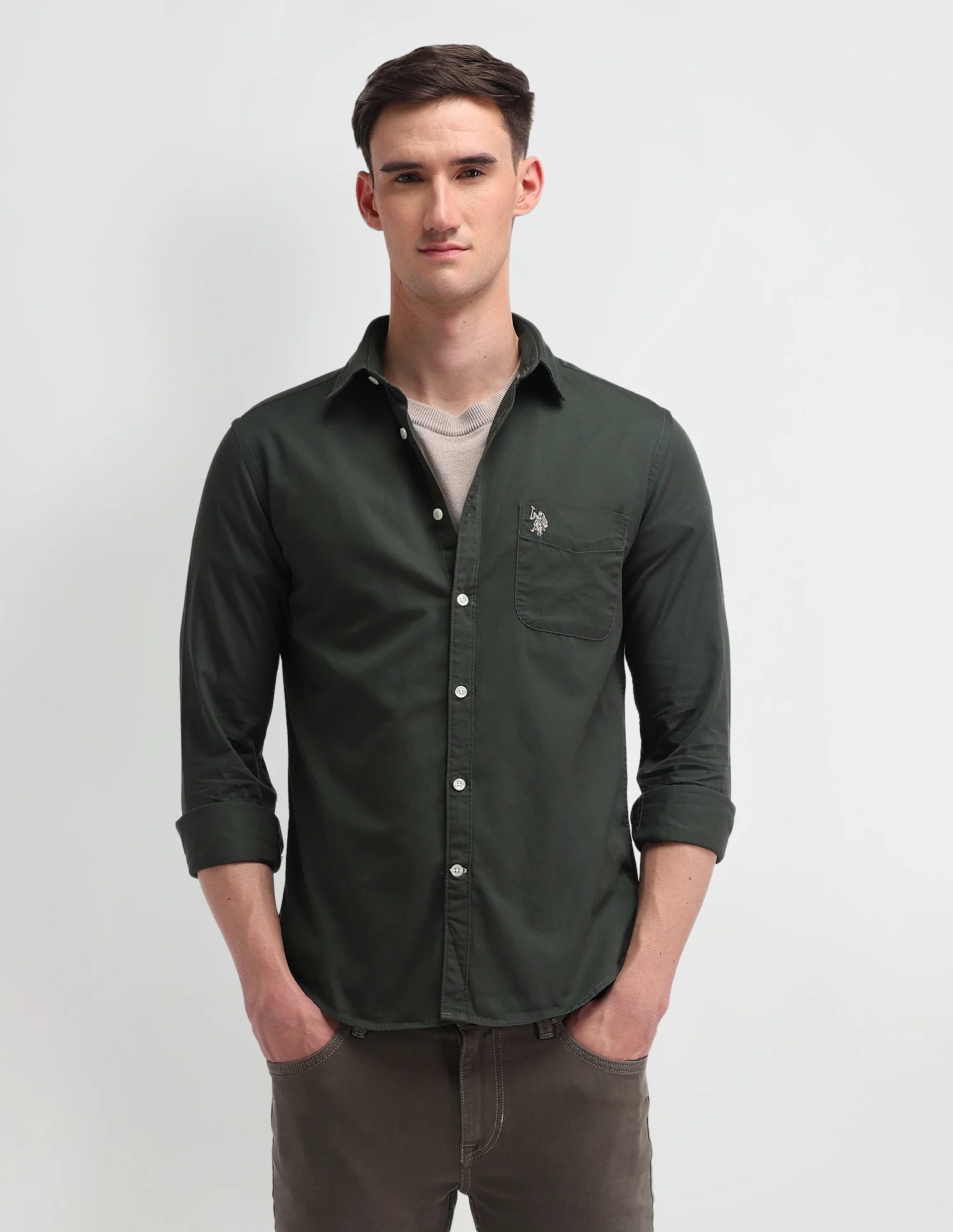 Solid Slim Fit Shirt