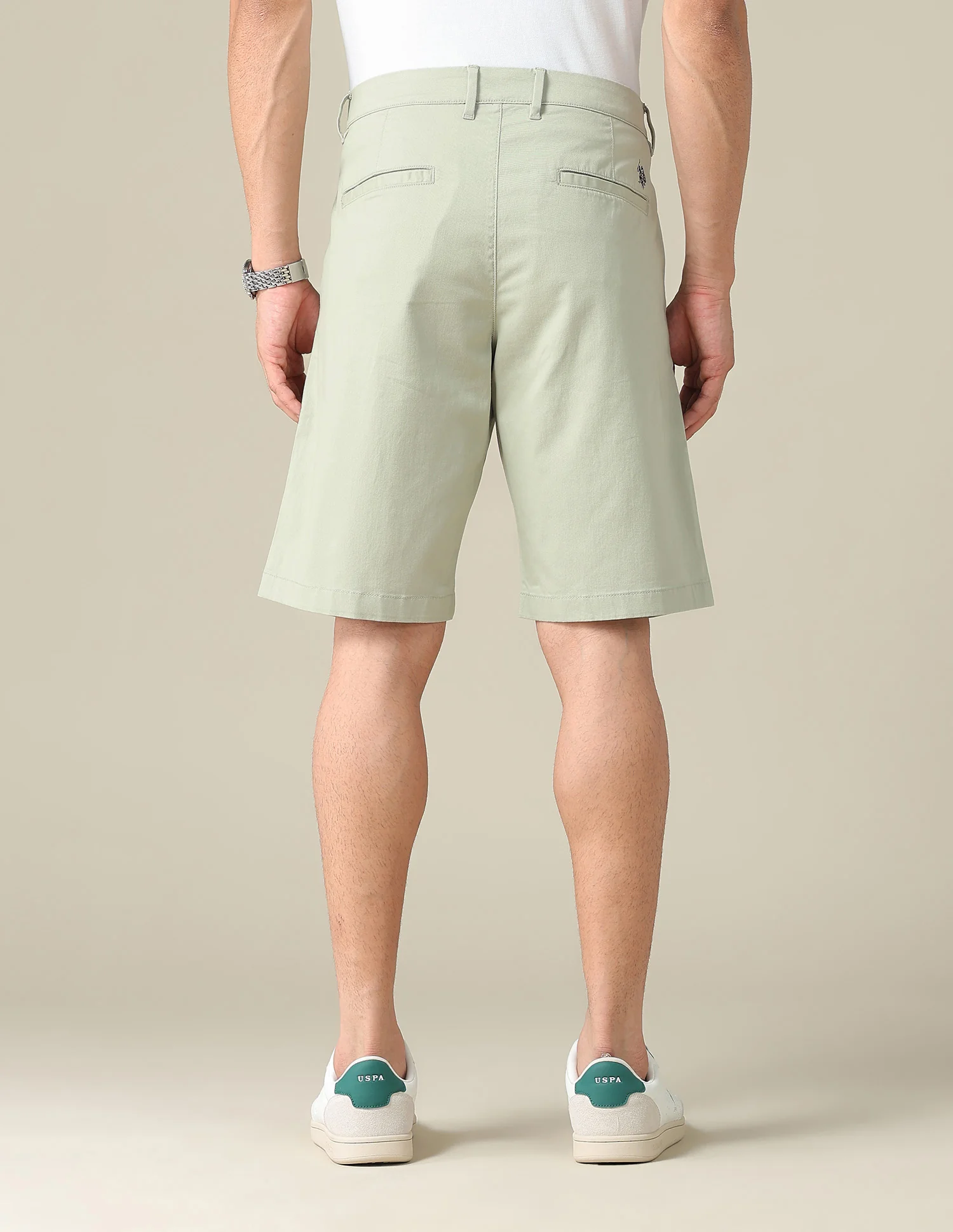 Solid Slim Fit Shorts - Image 5