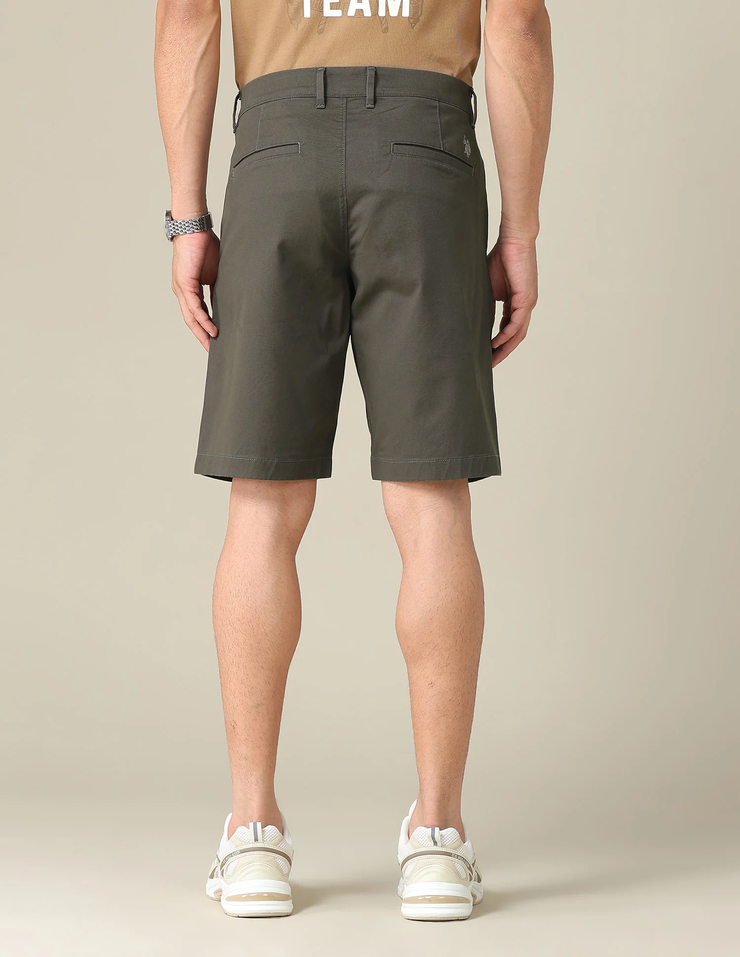 Solid Slim Fit Shorts - Image 5