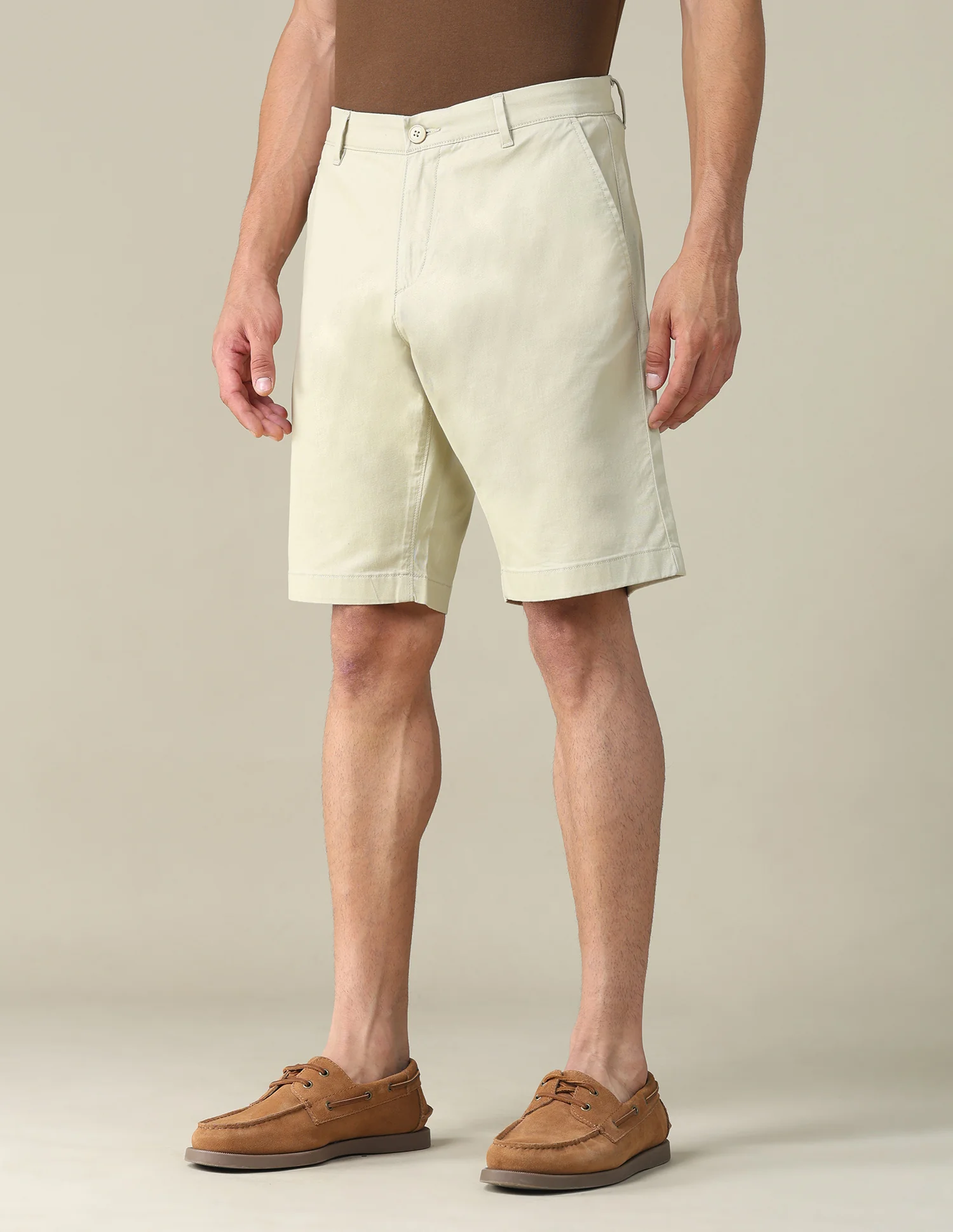 Solid Slim Fit Shorts - Image 4