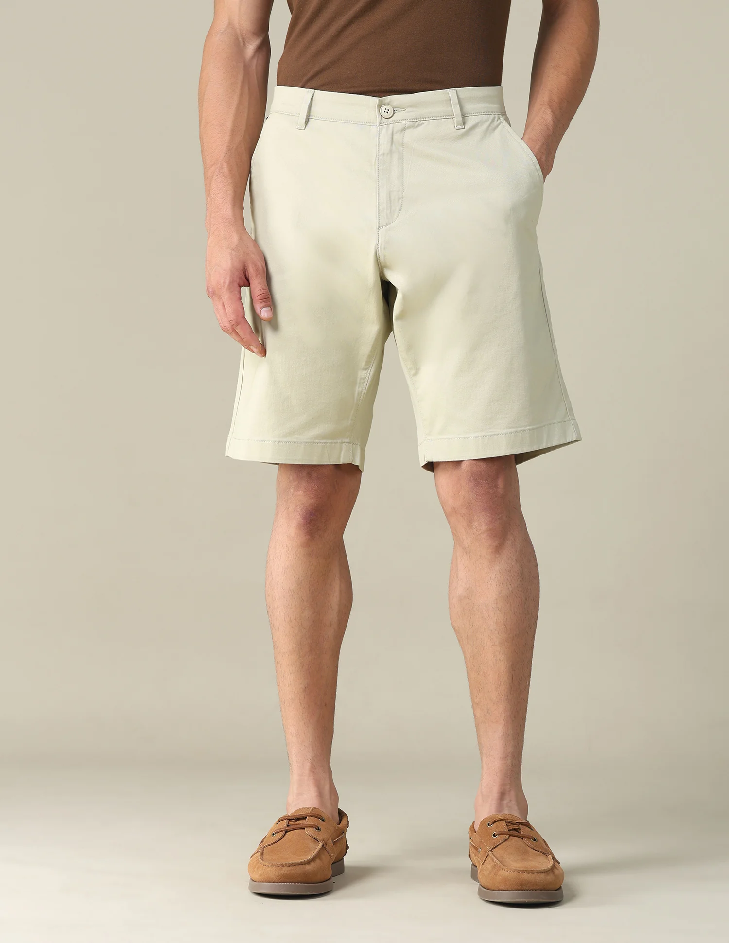 Solid Slim Fit Shorts - Image 6