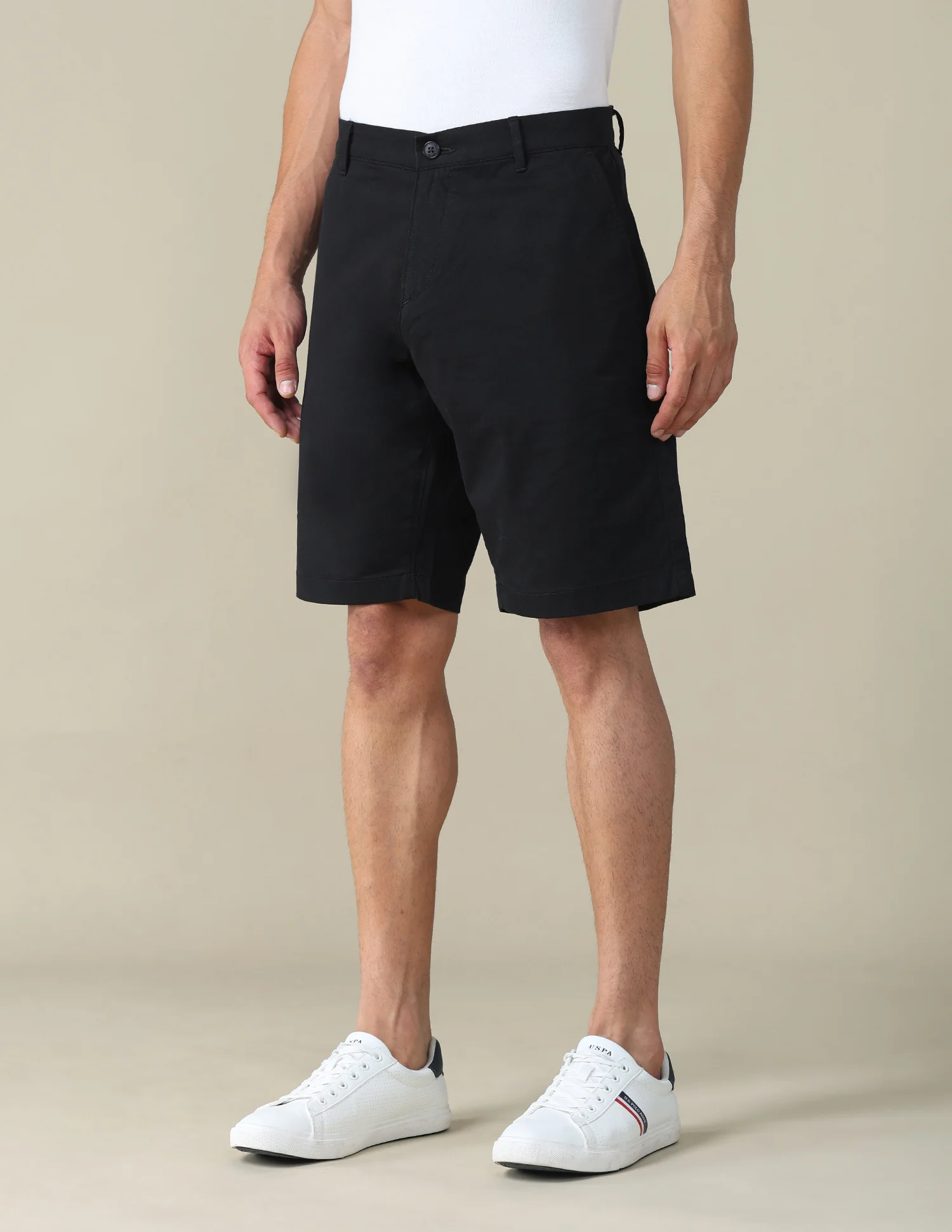 Solid Slim Fit Shorts - Image 4