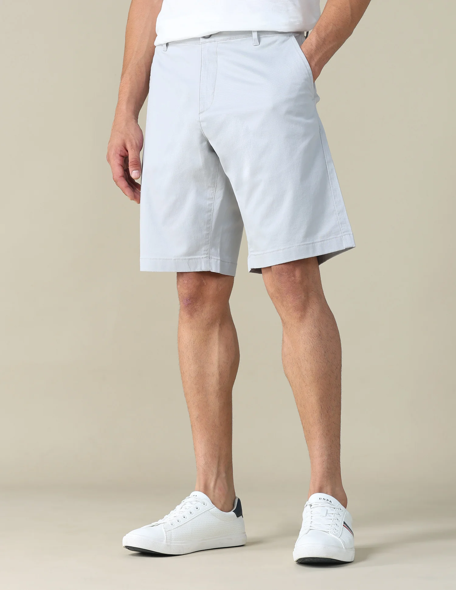 Solid Slim Fit Shorts