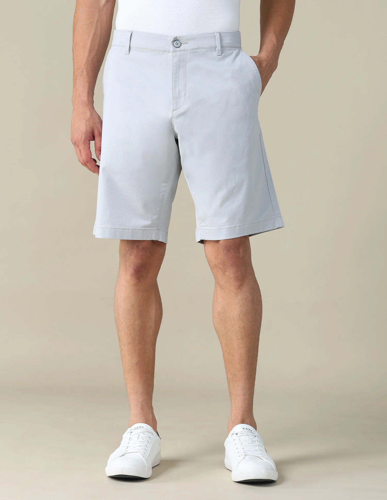 Solid Slim Fit Shorts - Image 6