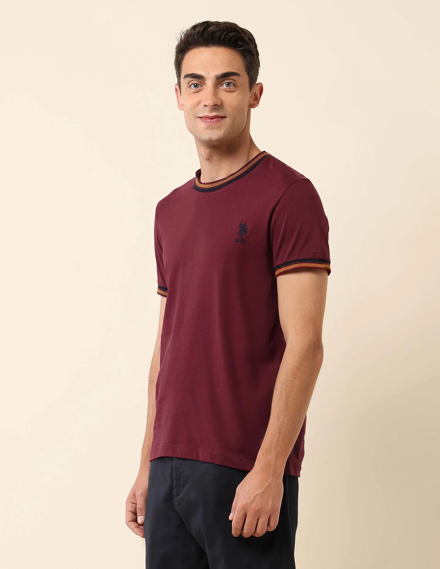 Solid Slim Fit T- Shirt - Image 4