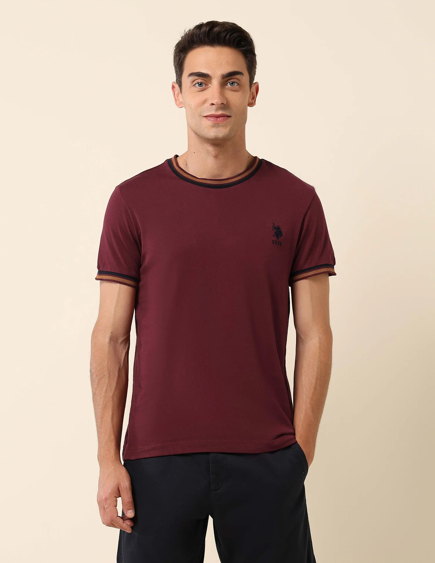 Solid Slim Fit T- Shirt - Image 6