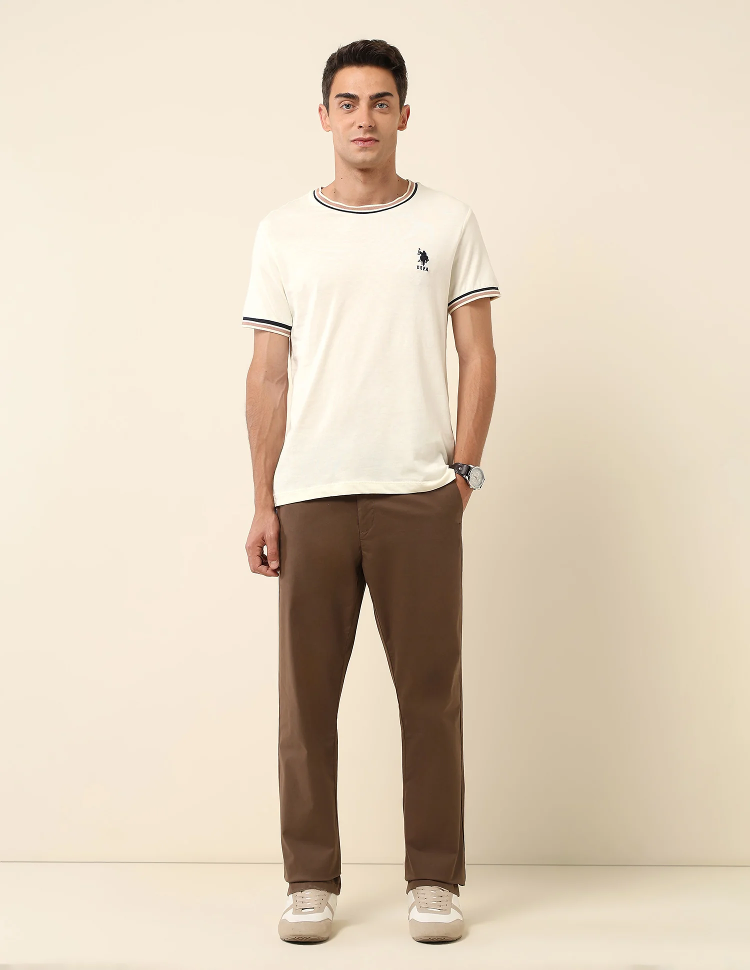 Solid Slim Fit T- Shirt - Image 3