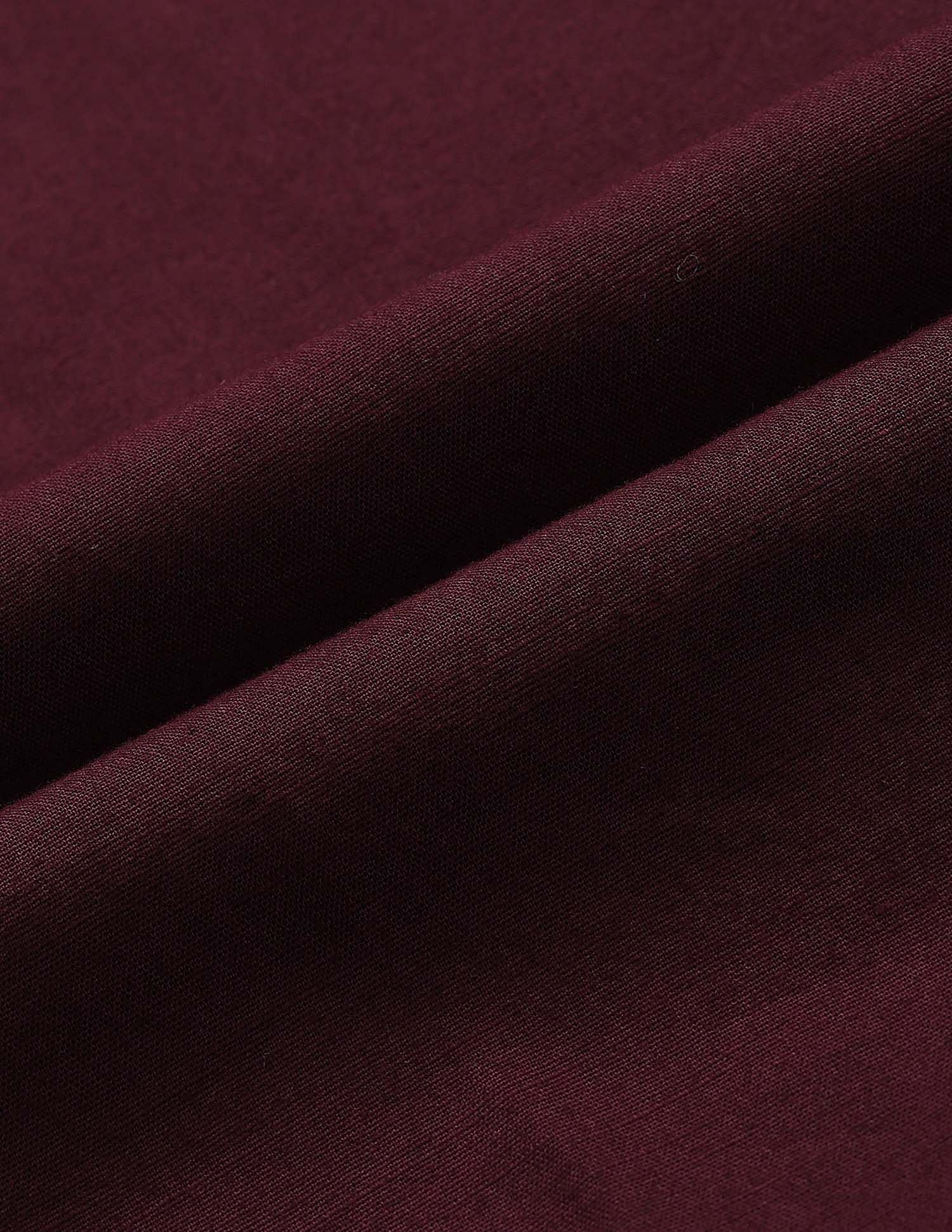 Solid Slub Mandarin Collar Shirt - Image 2