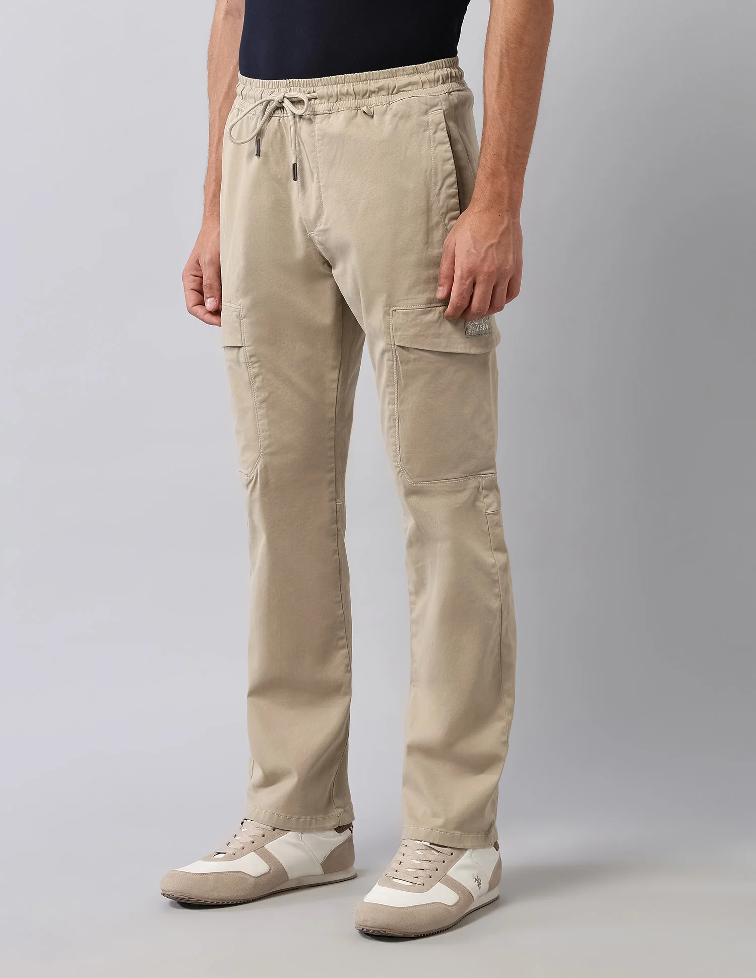 Solid Straight Fit Cargos - Image 4