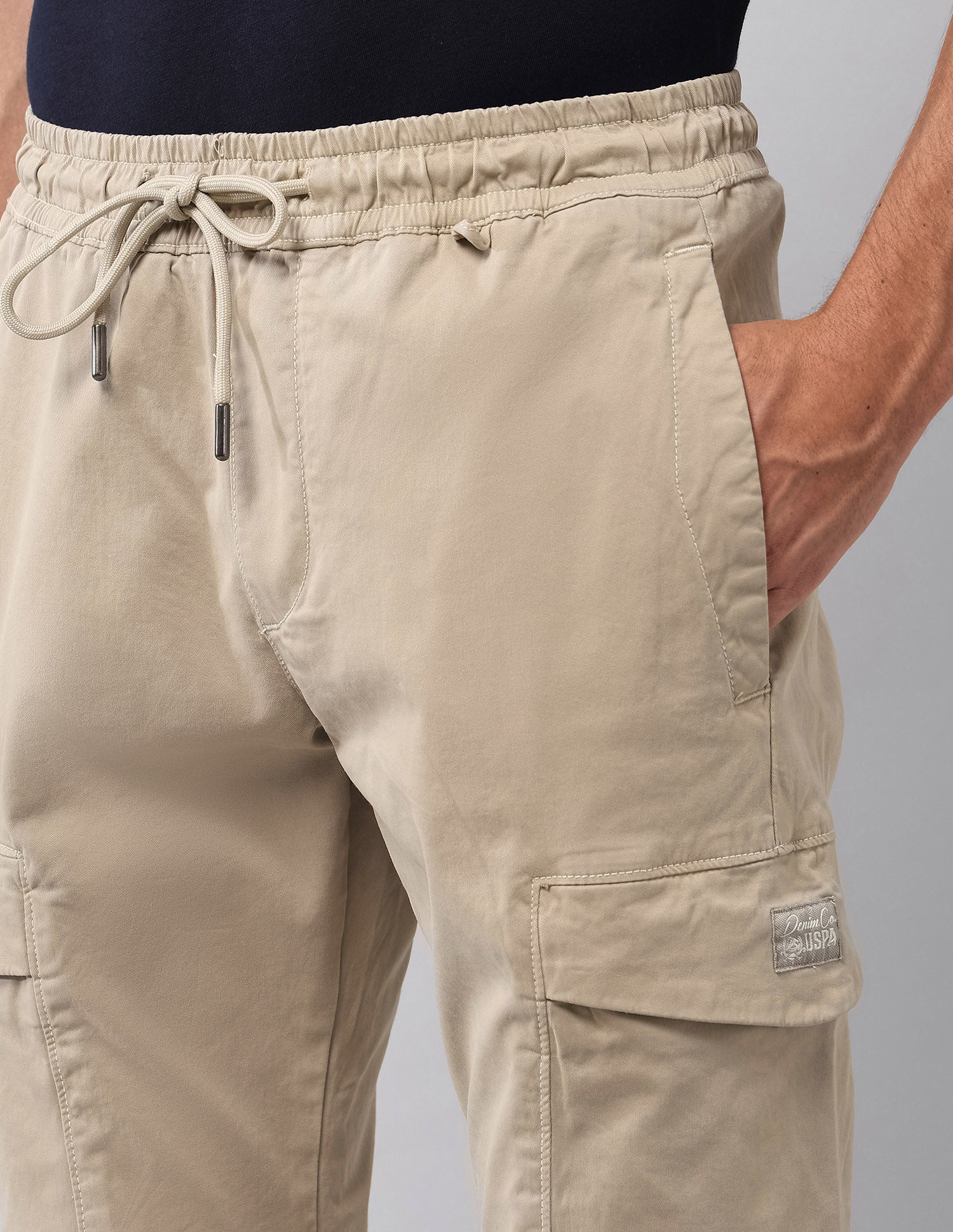 Solid Straight Fit Cargos - Image 7