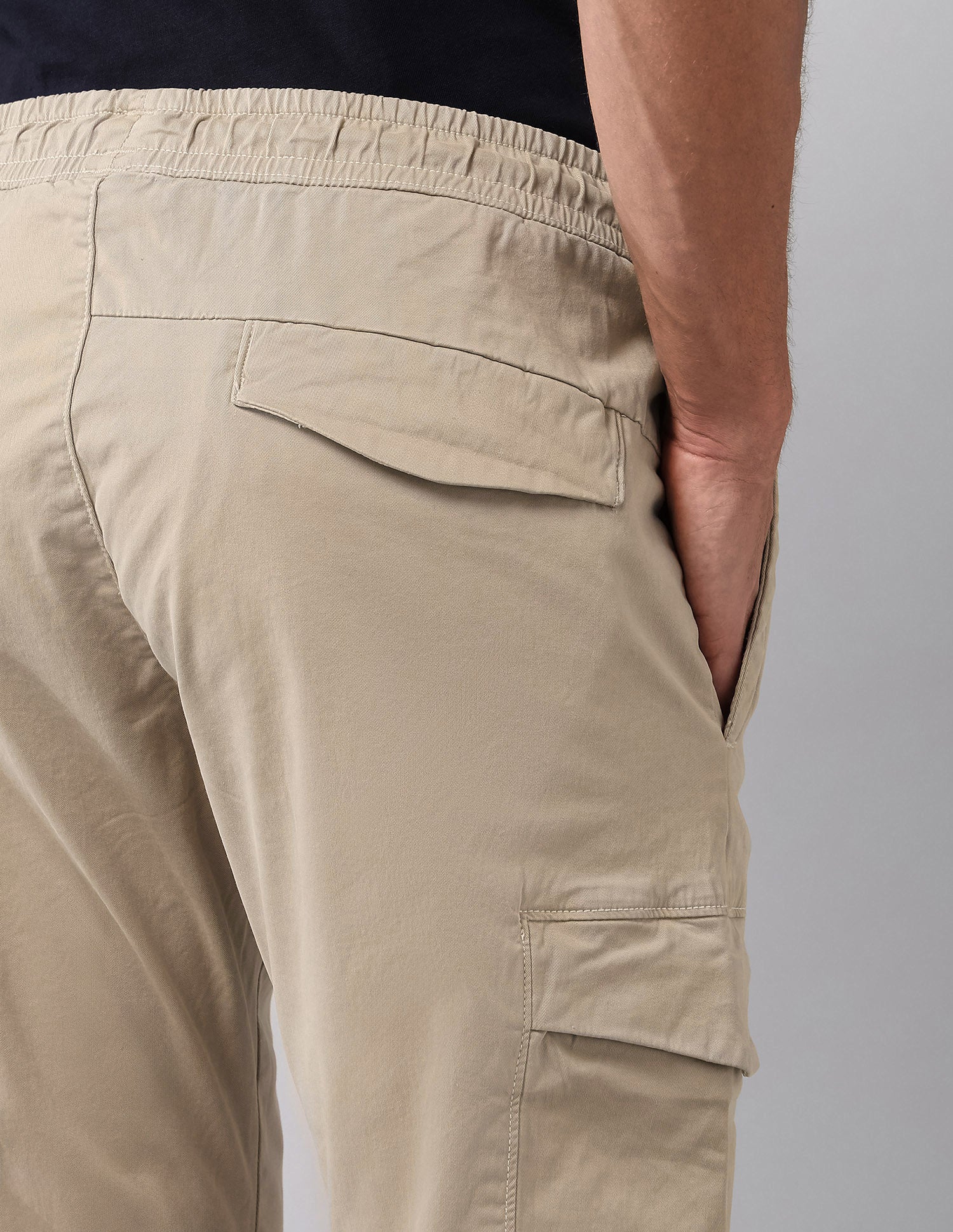 Solid Straight Fit Cargos - Image 8