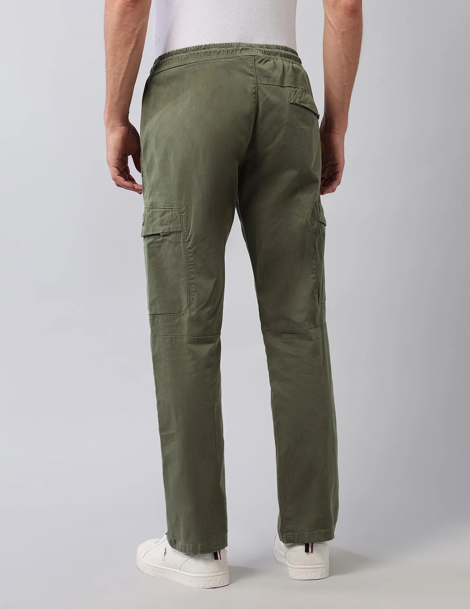Solid Straight Fit Cargos - Image 5