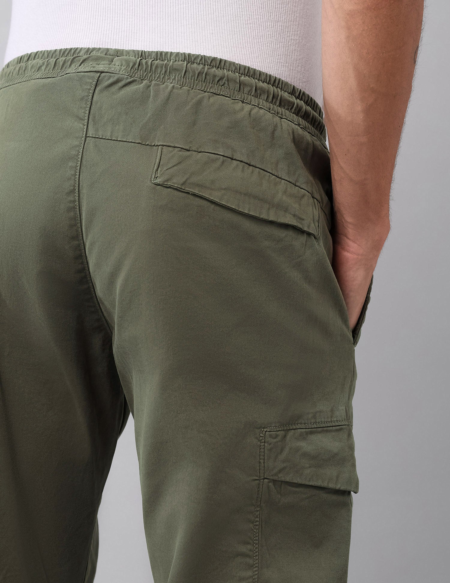 Solid Straight Fit Cargos - Image 8