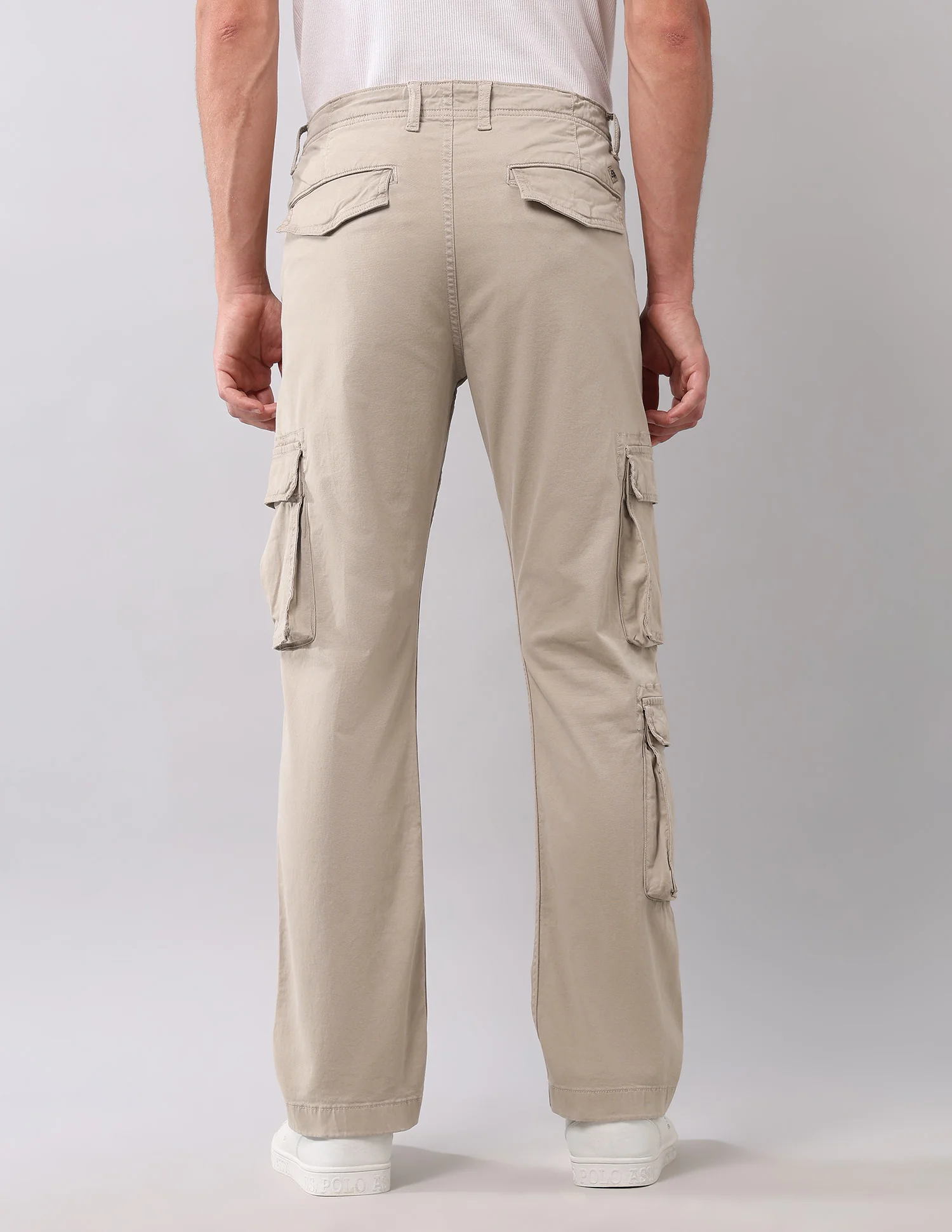 Solid Straight Fit Cargos - Image 5