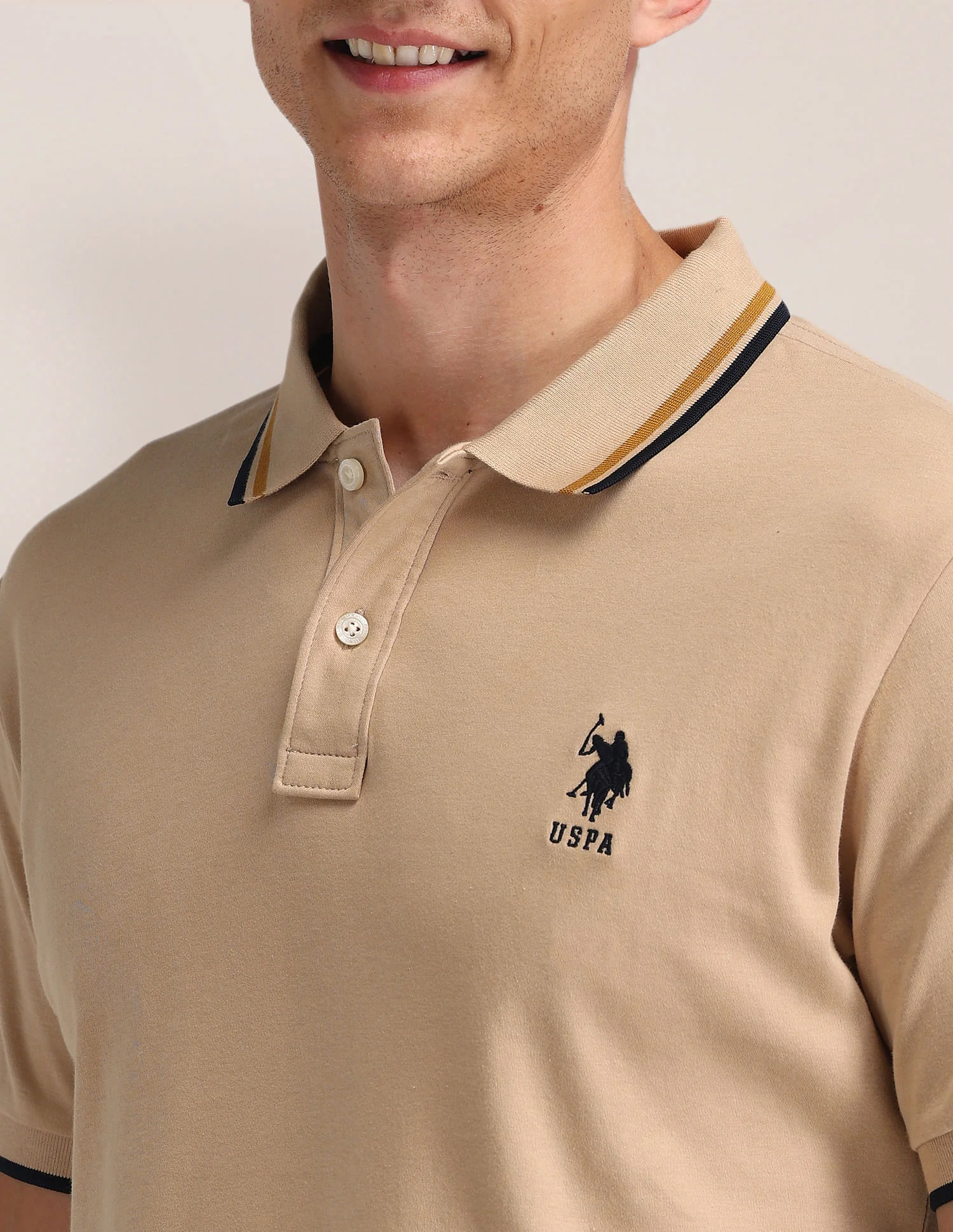 Solid Straight Fit Polo Shirt - Image 7