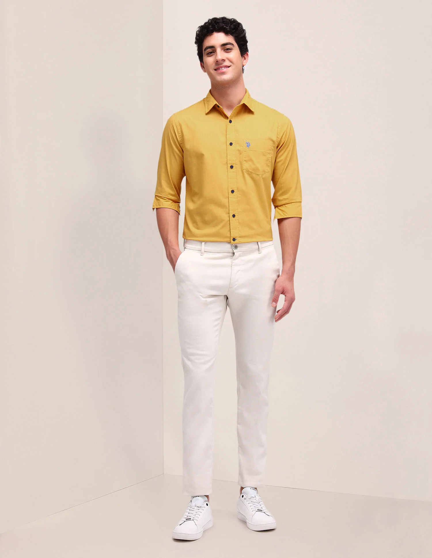 Solid Straight Fit Shirt - Image 3