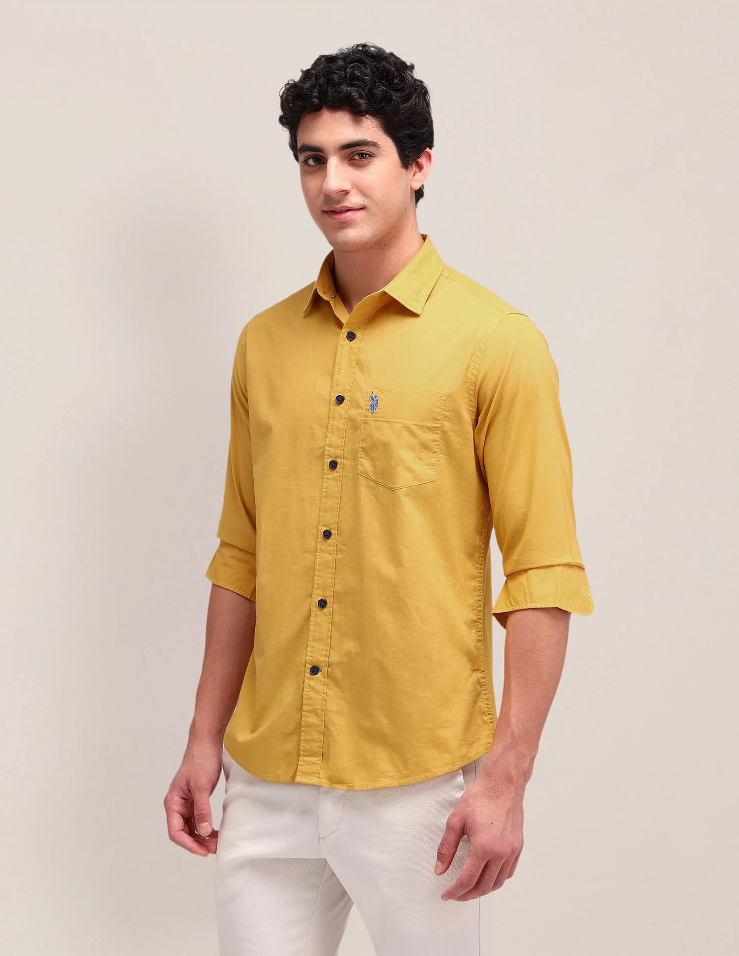 Solid Straight Fit Shirt - Image 4