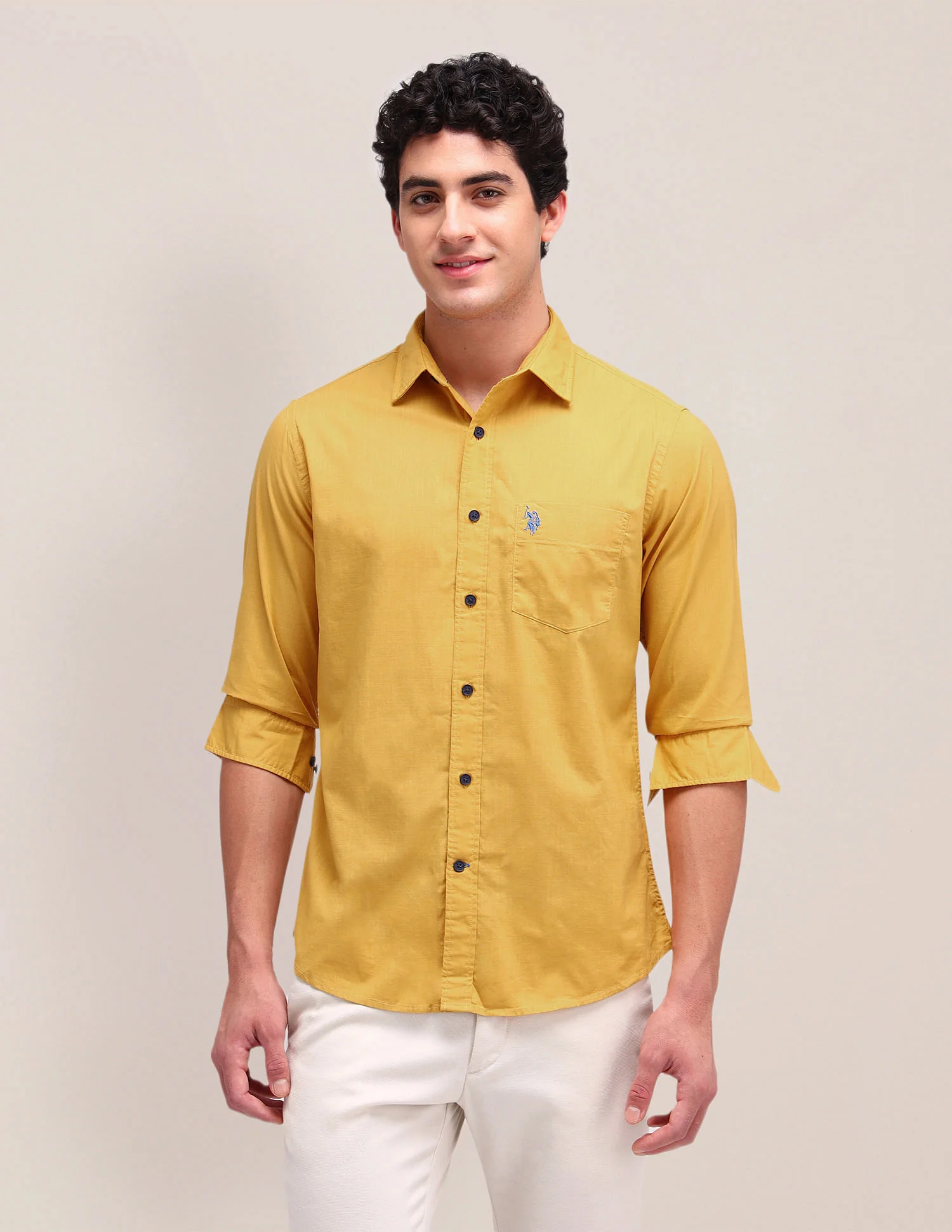 Solid Straight Fit Shirt - Image 6
