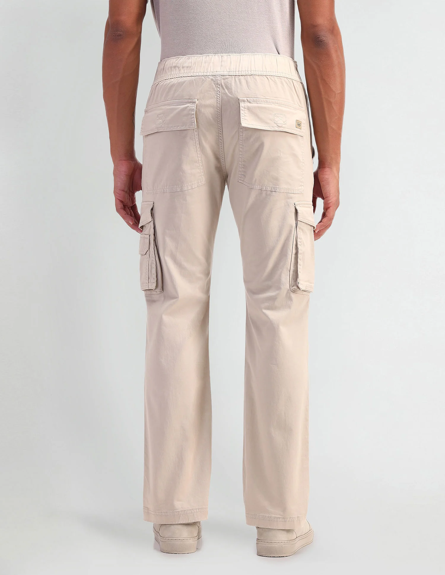 Solid Straight Fit Trousers - Image 5