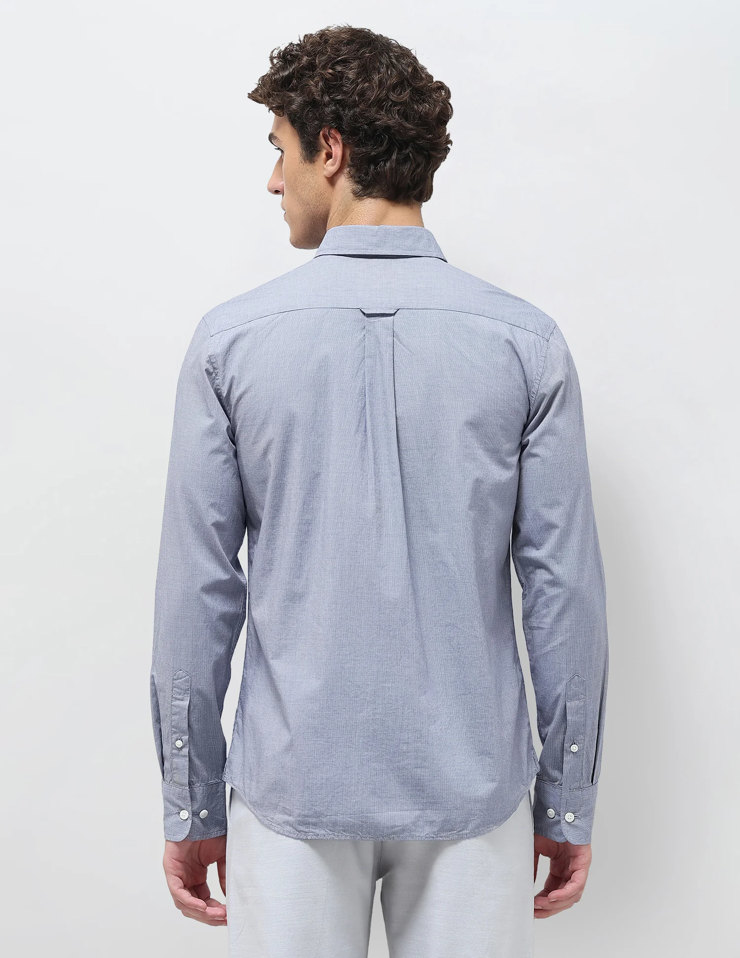 Solid Stripe Detail Regular Fit Shirt - Image 5