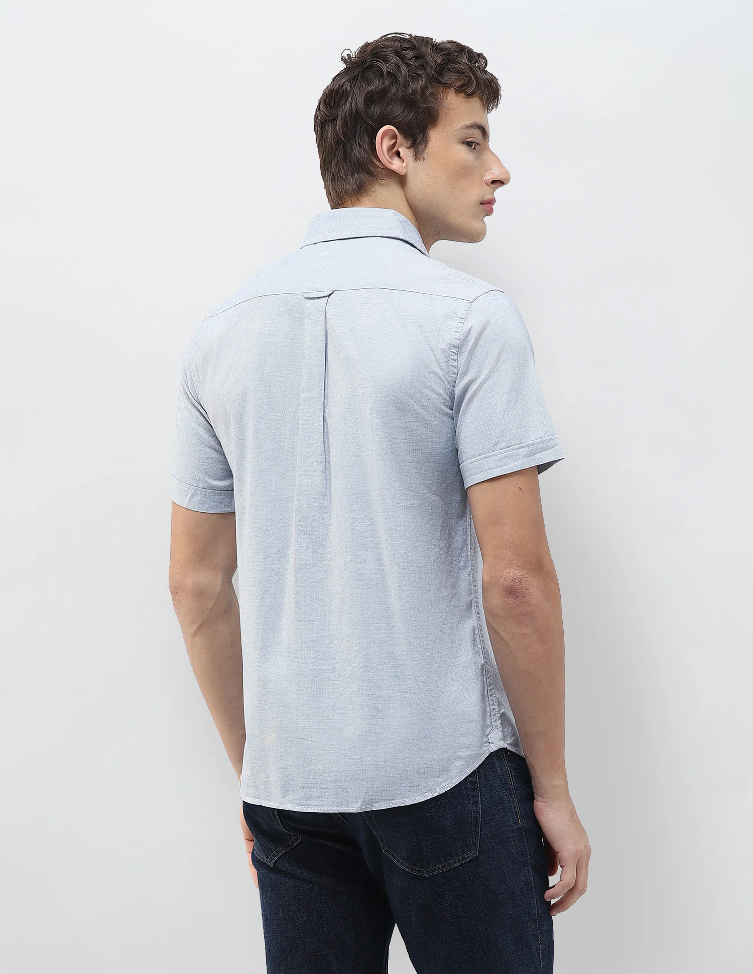 Solid Stripe Detail Regular Fit Shirt - Image 5